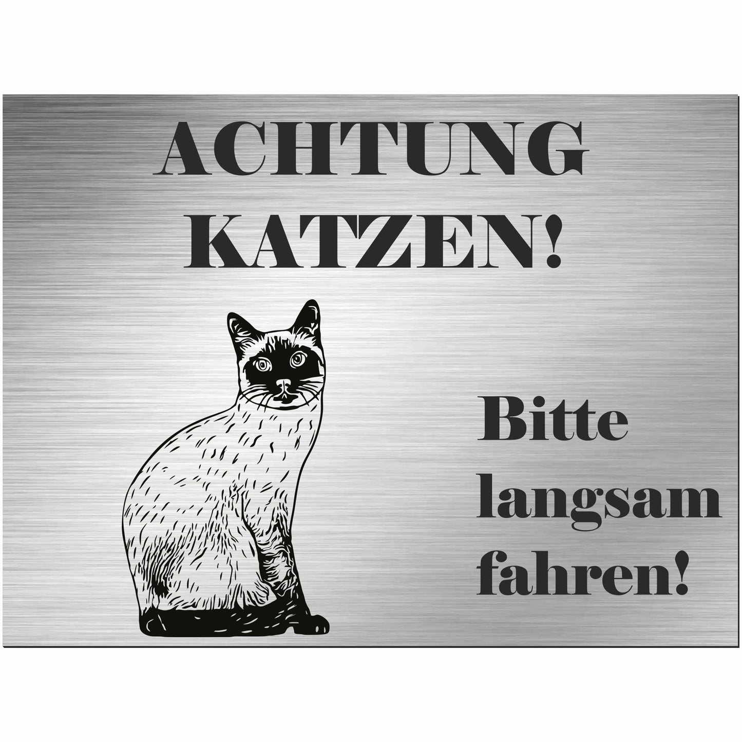 Thailändische Katze - Schild bedruckt - Spruch - Deko Geschenkidee