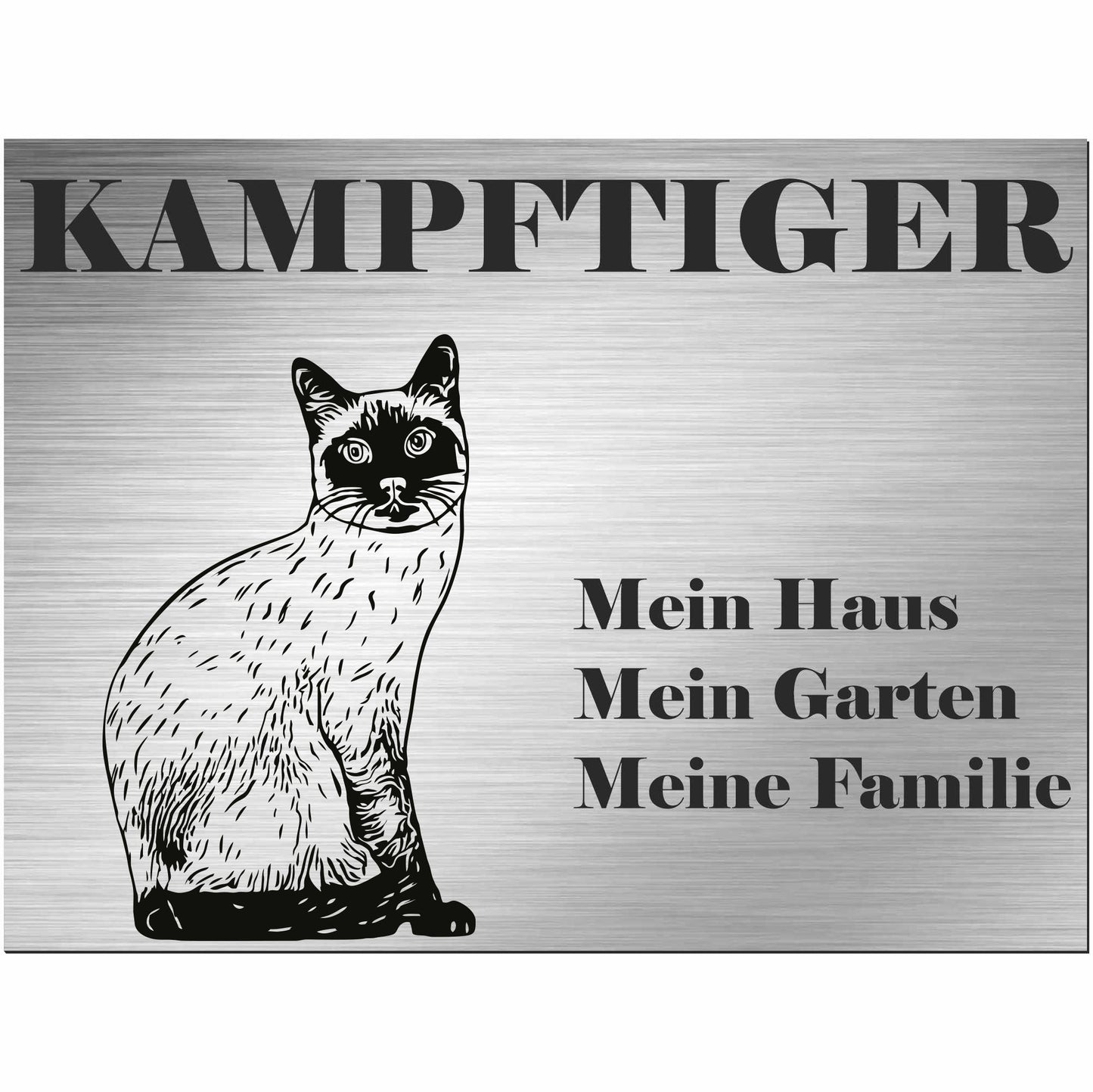 Thailändische Katze - Schild bedruckt - Spruch - Deko Geschenkidee