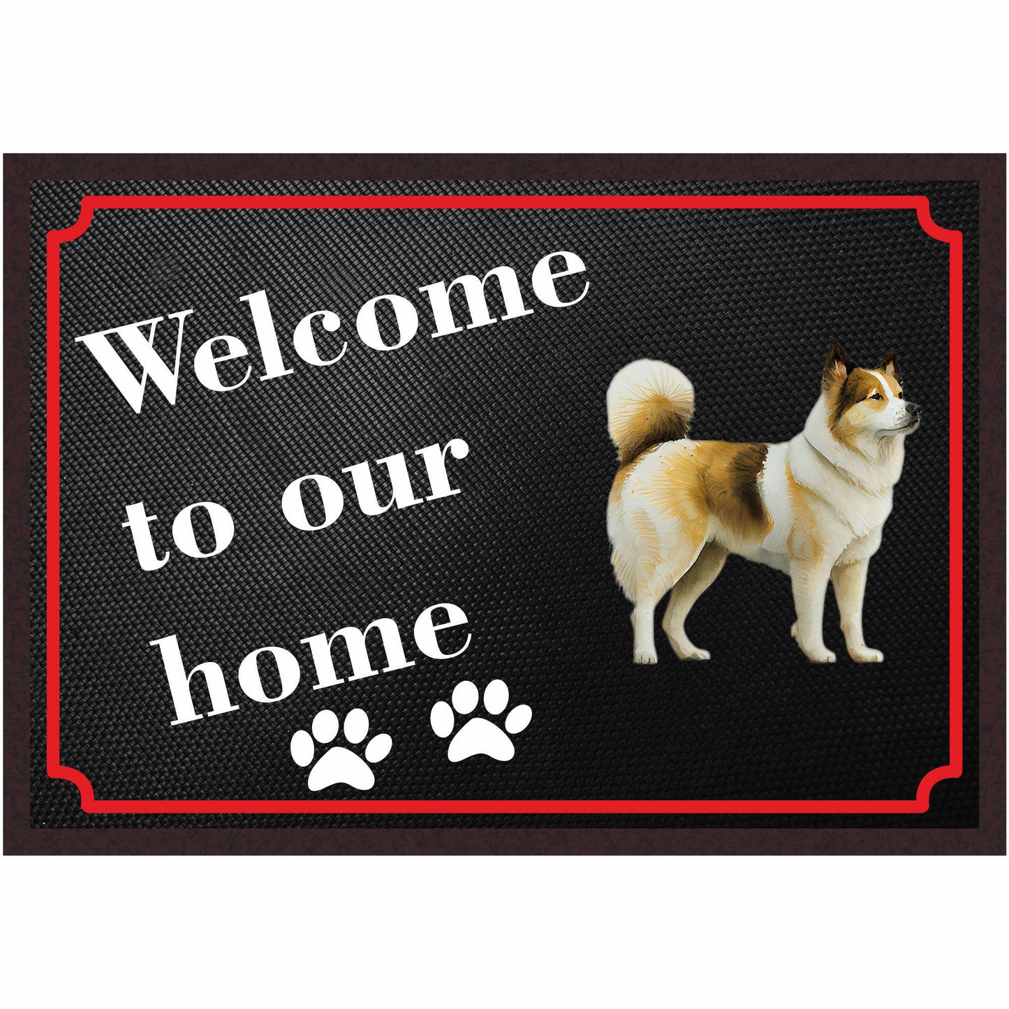 Fussmatte Hund - Akita Inu - 50x35 cm mit lustigem Spruch