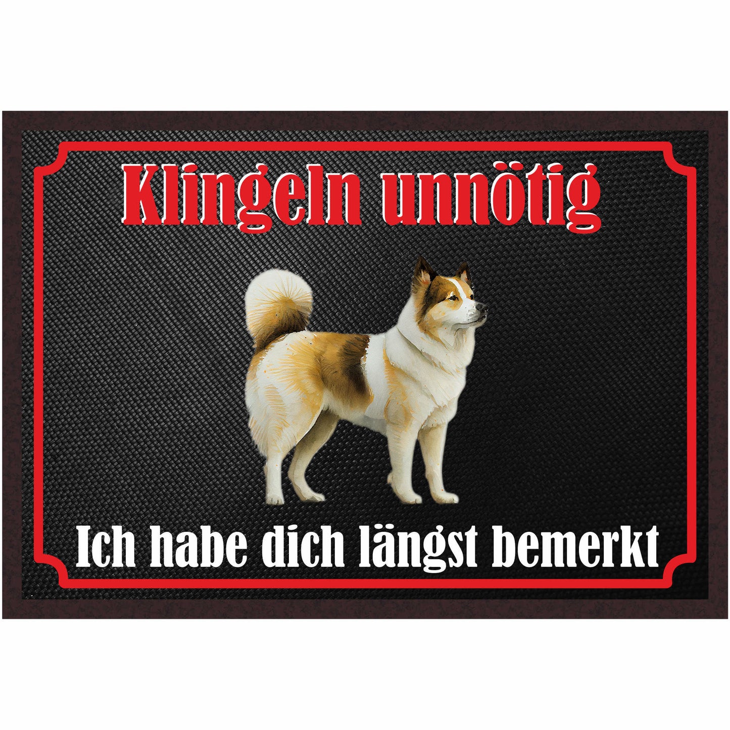 Fussmatte Hund - Akita Inu - 50x35 cm mit lustigem Spruch