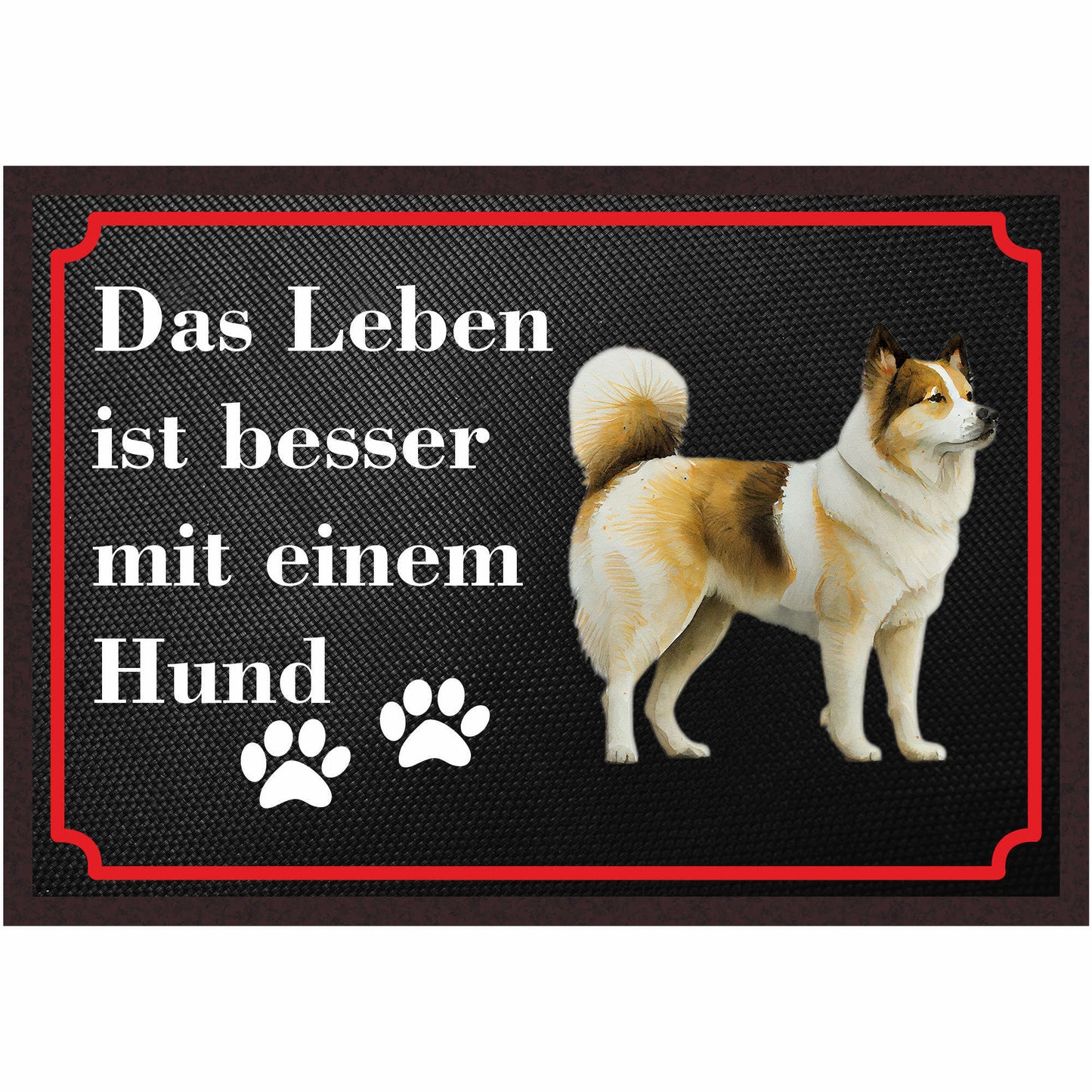 Fussmatte Hund - Akita Inu - 50x35 cm mit lustigem Spruch