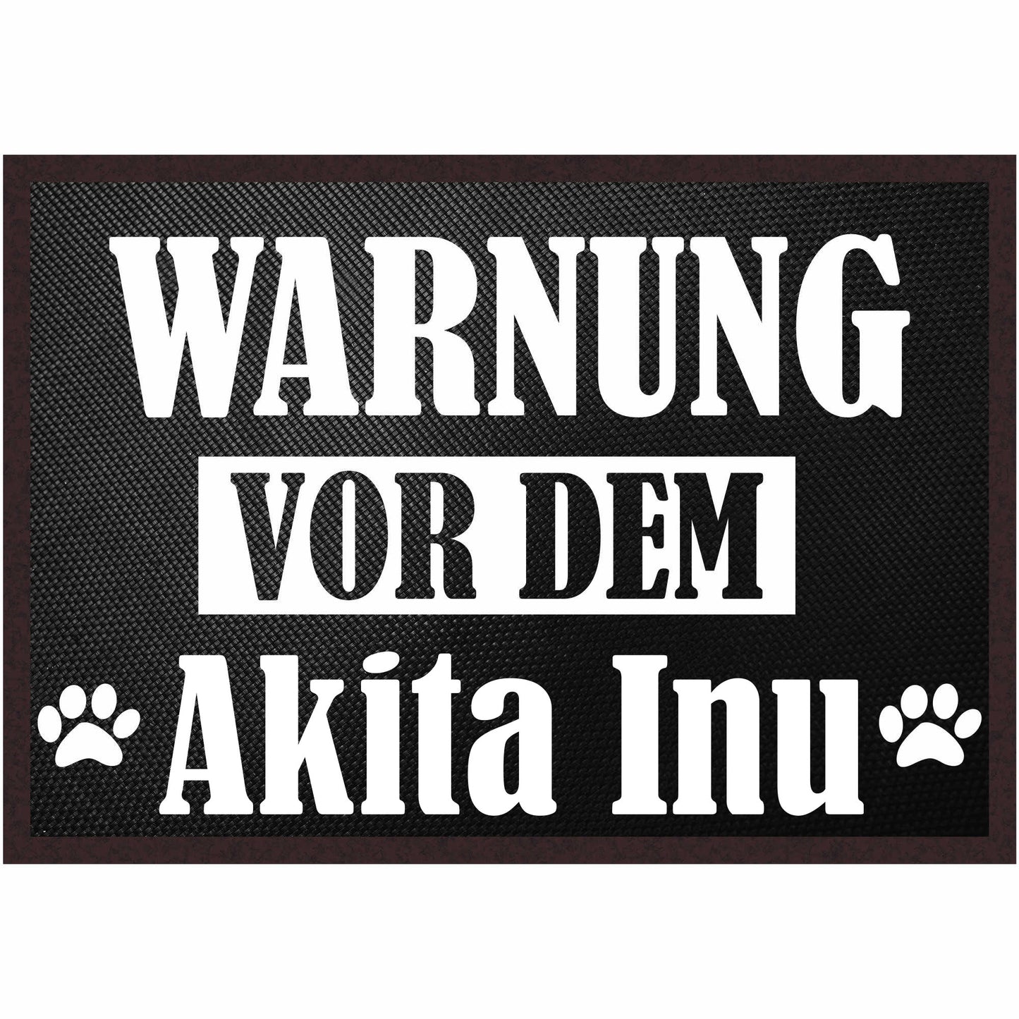Fussmatte Hund - Akita Inu - 50x35 cm mit lustigem Spruch