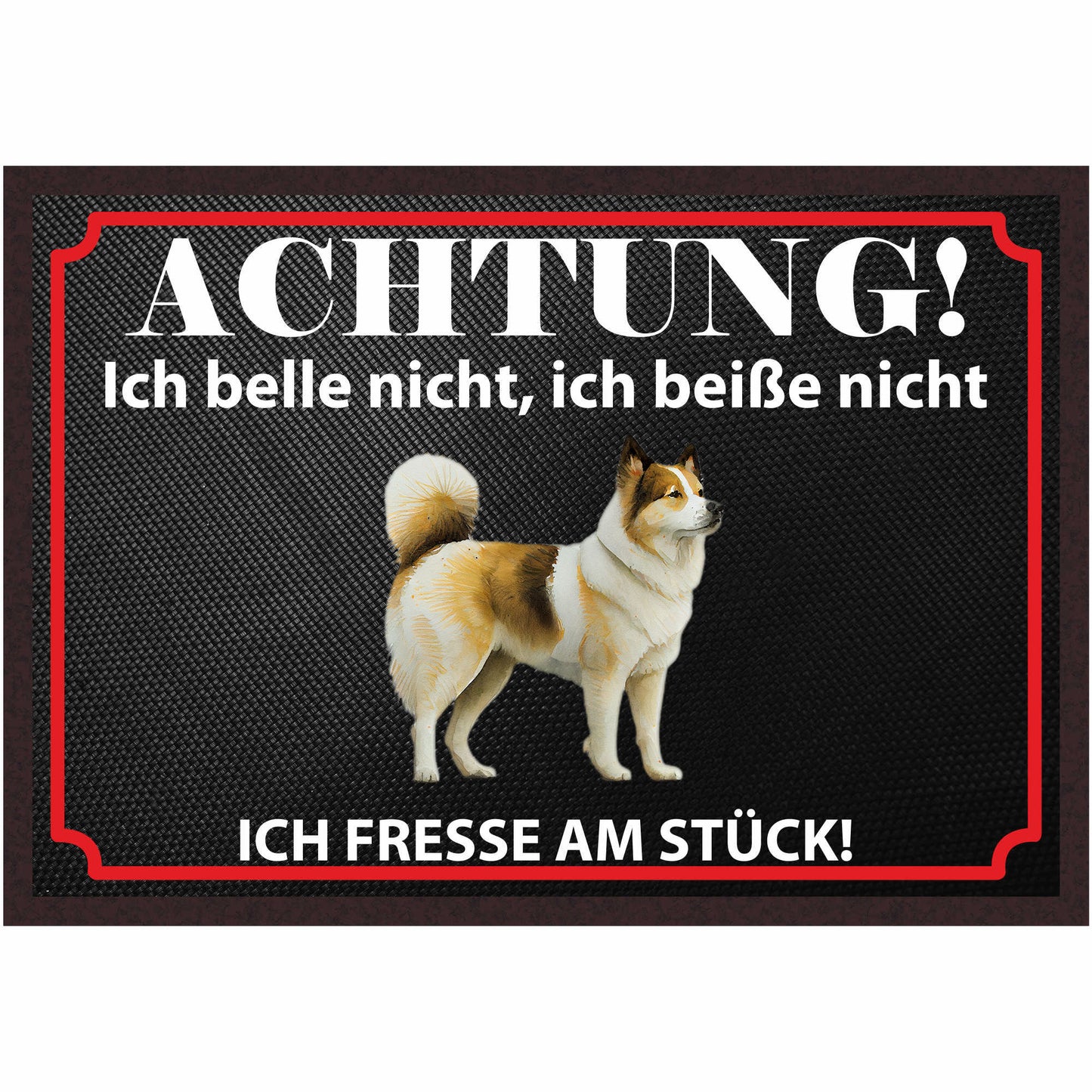 Fussmatte Hund - Akita Inu - 50x35 cm mit lustigem Spruch
