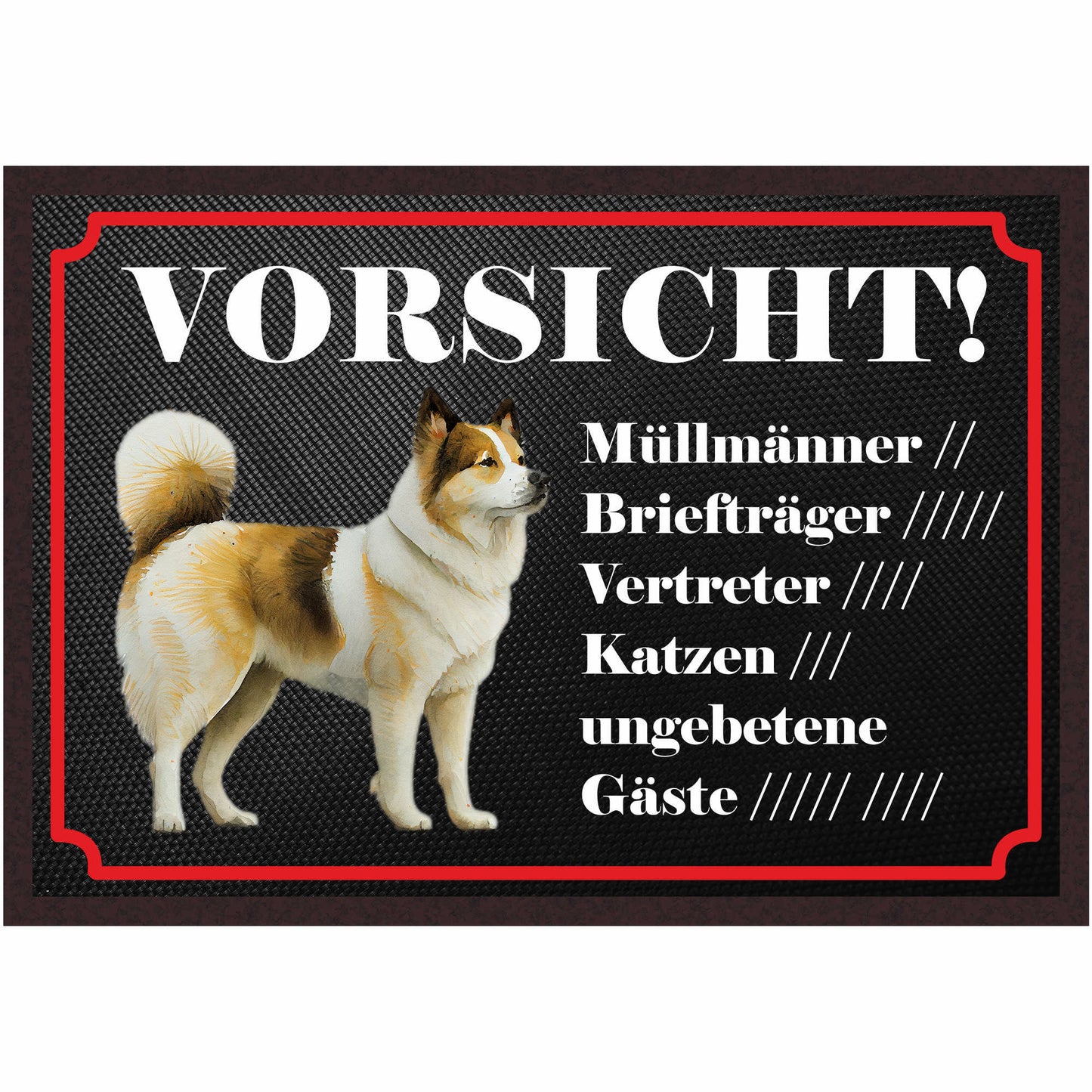 Fussmatte Hund - Akita Inu - 50x35 cm mit lustigem Spruch