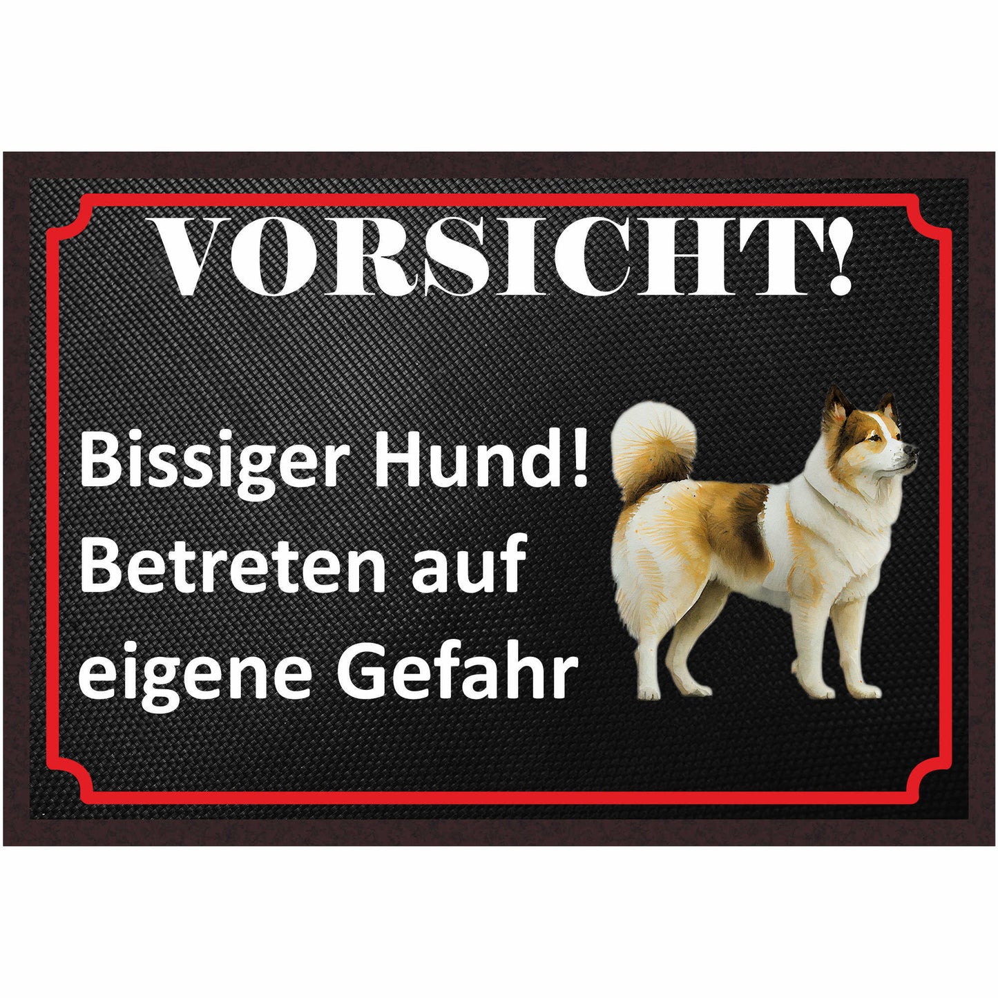 Fussmatte Hund - Akita Inu - 50x35 cm mit lustigem Spruch