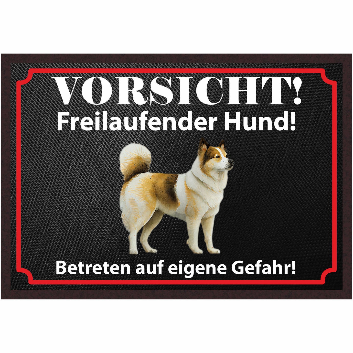 Fussmatte Hund - Akita Inu - 50x35 cm mit lustigem Spruch