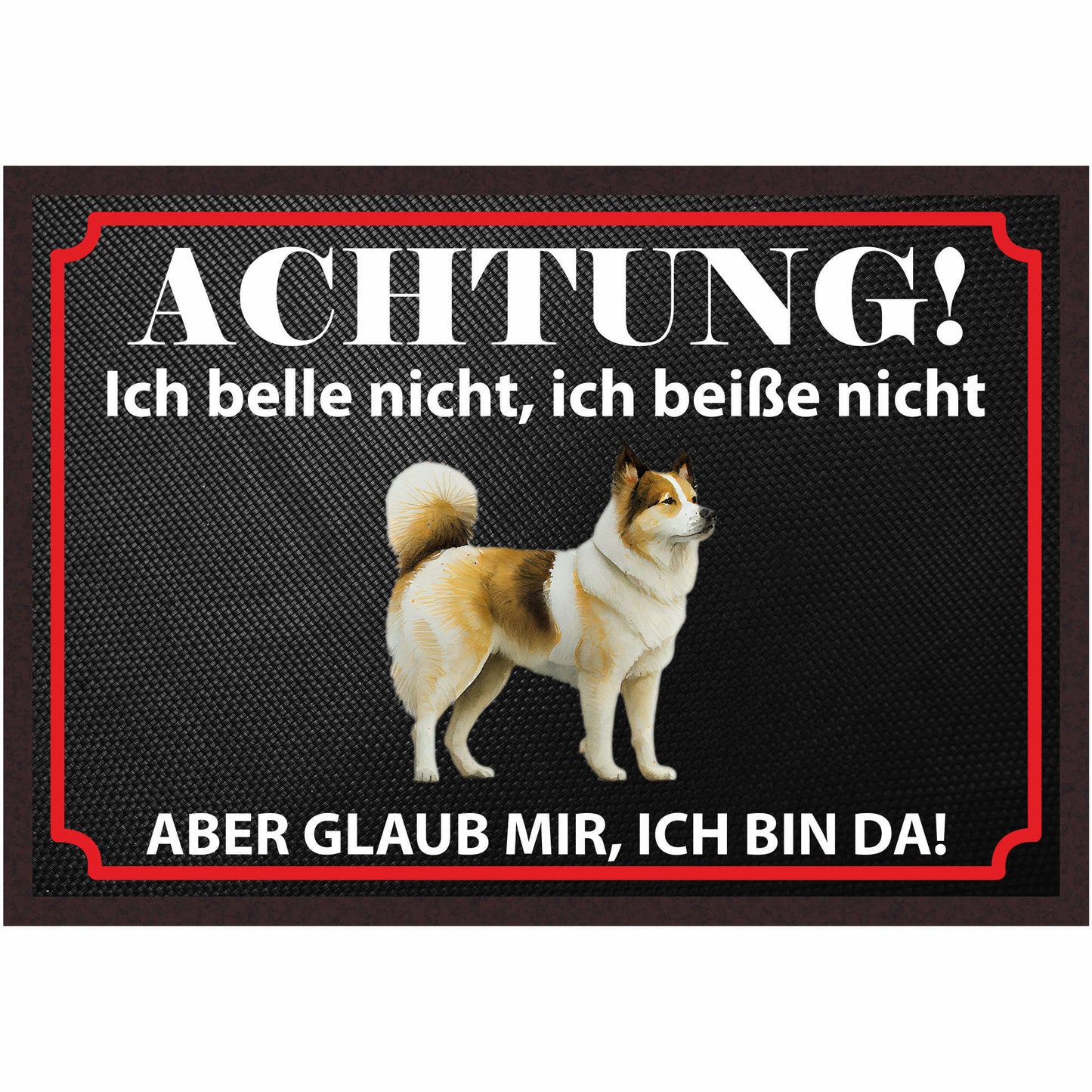 Fussmatte Hund - Akita Inu - 50x35 cm mit lustigem Spruch