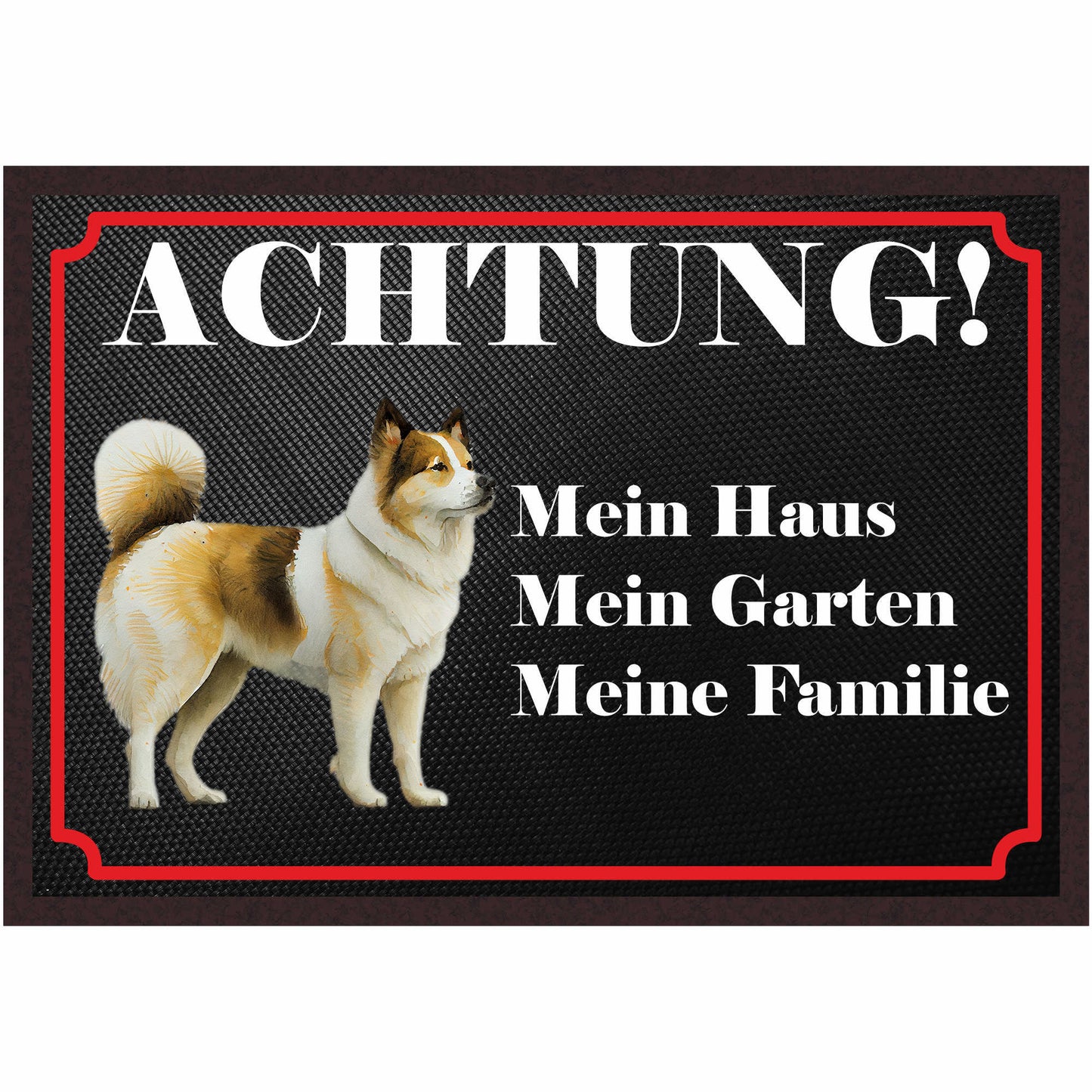 Fussmatte Hund - Akita Inu - 50x35 cm mit lustigem Spruch