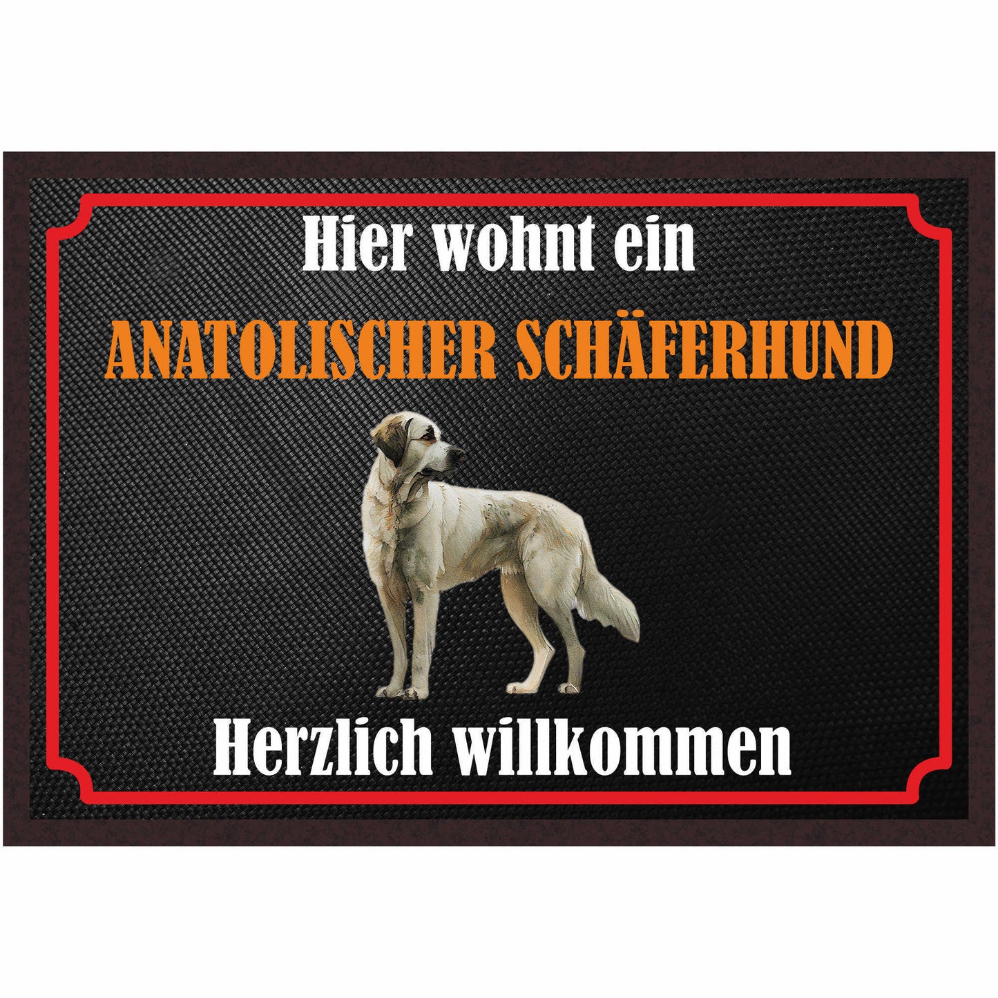 Fussmatte Hund - Anatolischer Schäferhund - 50x35 cm mit lustigem Spruch