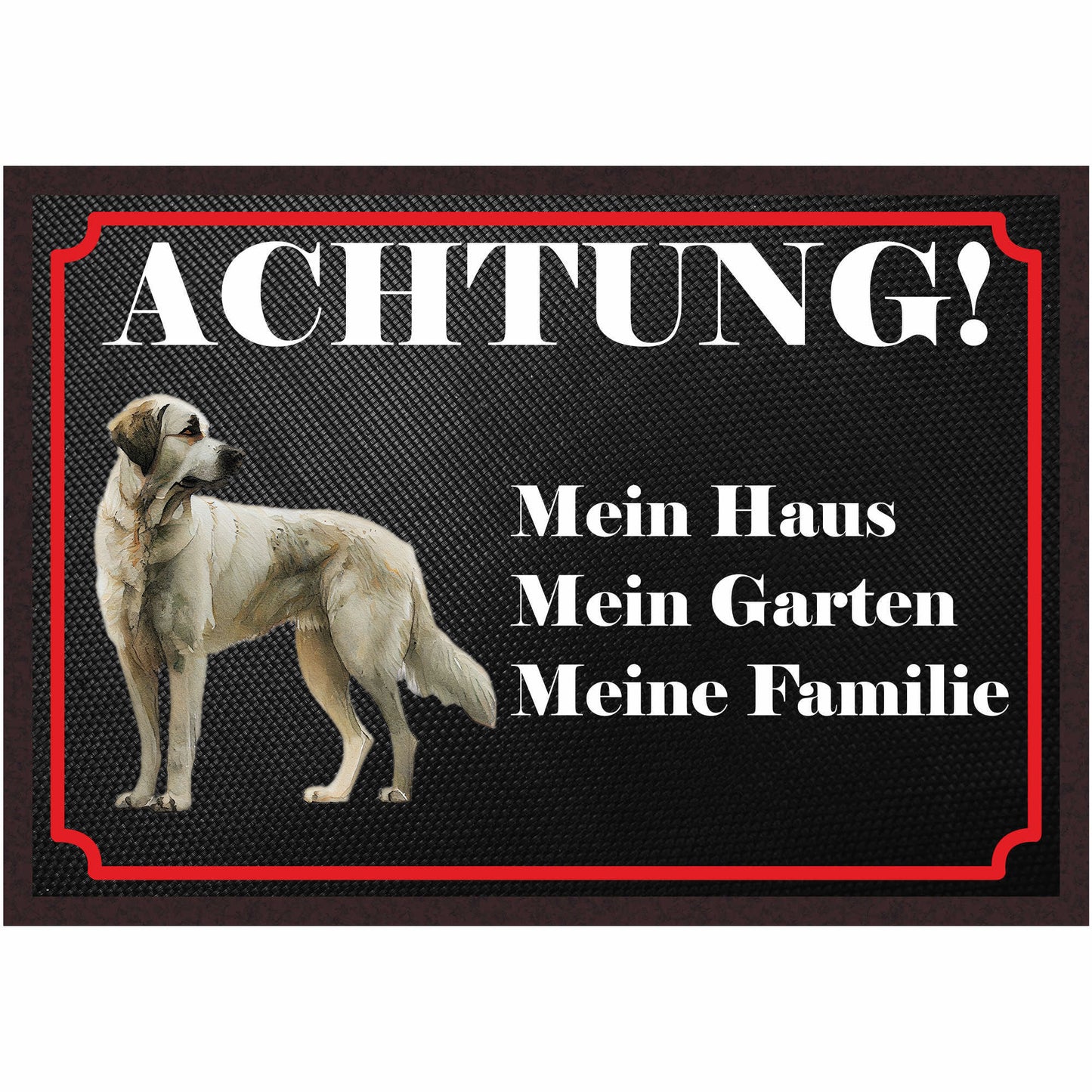 Fussmatte Hund - Anatolischer Schäferhund - 50x35 cm mit lustigem Spruch