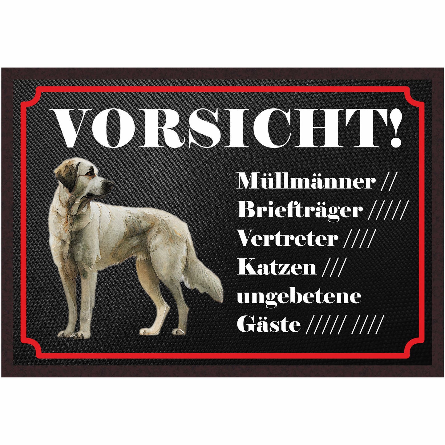 Fussmatte Hund - Anatolischer Schäferhund - 50x35 cm mit lustigem Spruch
