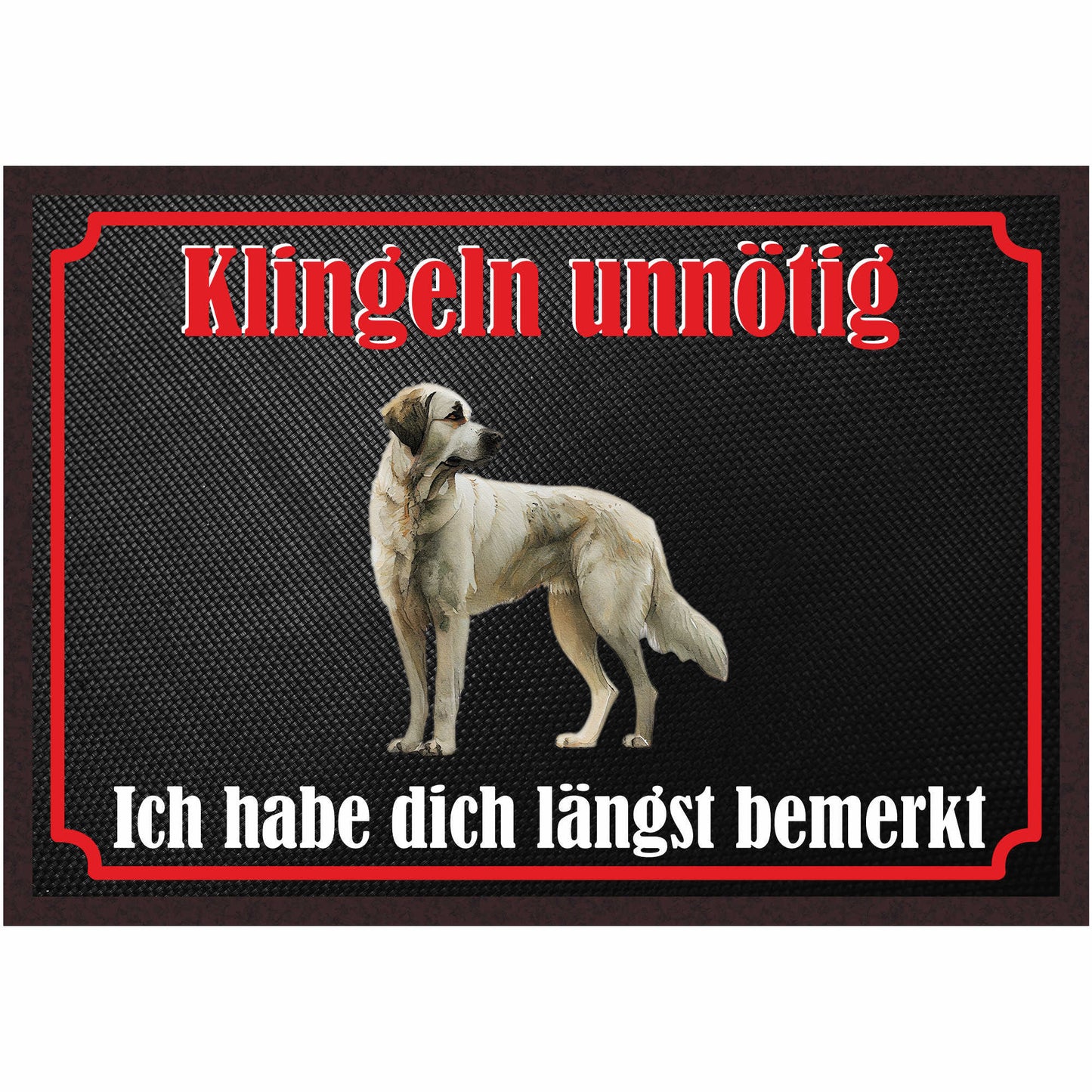 Fussmatte Hund - Anatolischer Schäferhund - 50x35 cm mit lustigem Spruch