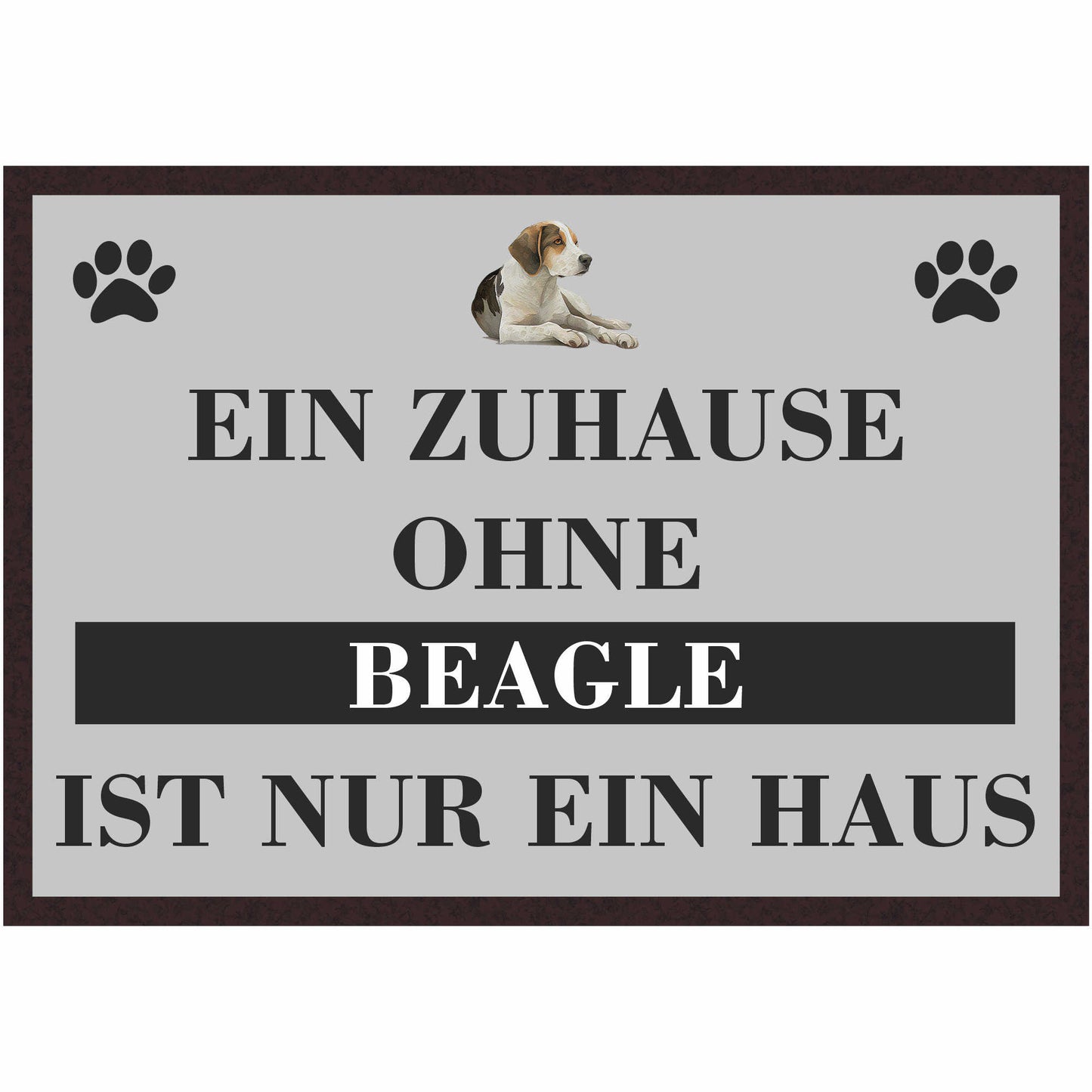 Fussmatte Hund - Beagle - 50x35 cm mit lustigem Spruch