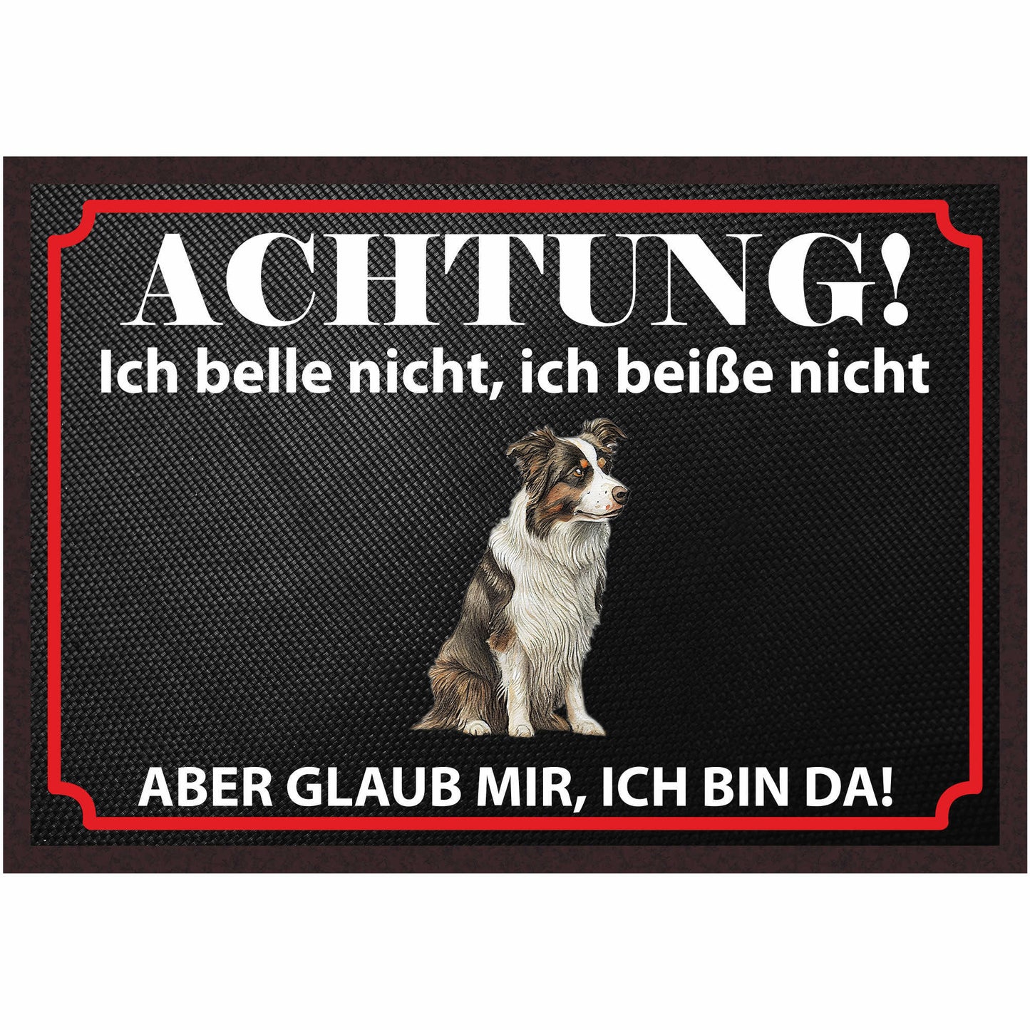 Fussmatte Hund - Border Collie - 50x35 cm mit lustigem Spruch