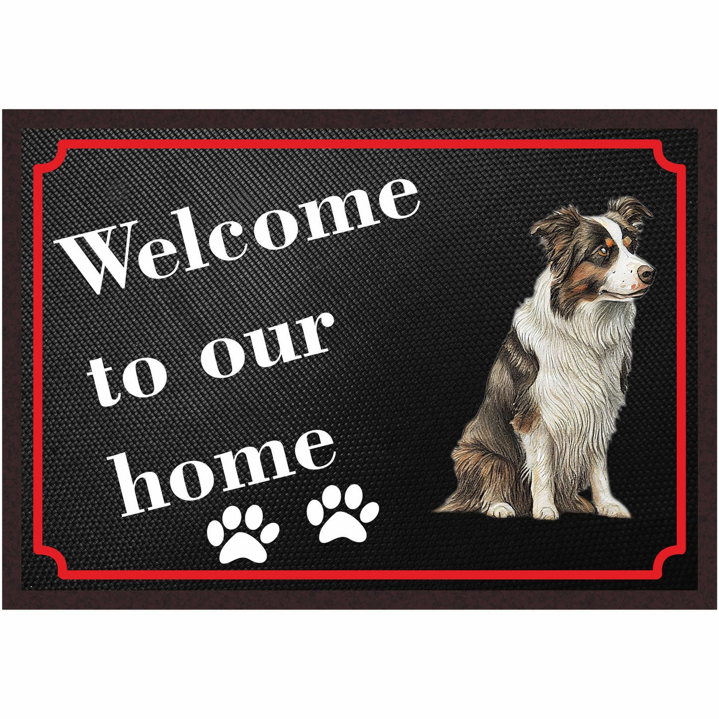 Fussmatte Hund - Border Collie - 50x35 cm mit lustigem Spruch