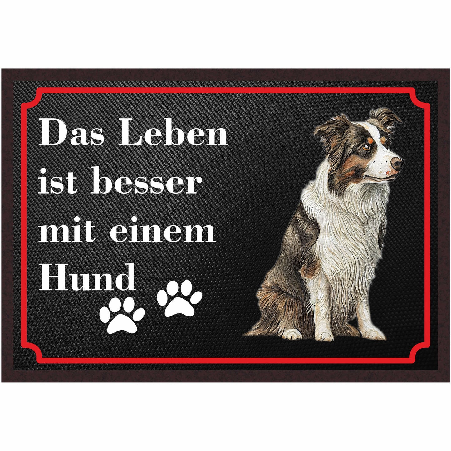 Fussmatte Hund - Border Collie - 50x35 cm mit lustigem Spruch