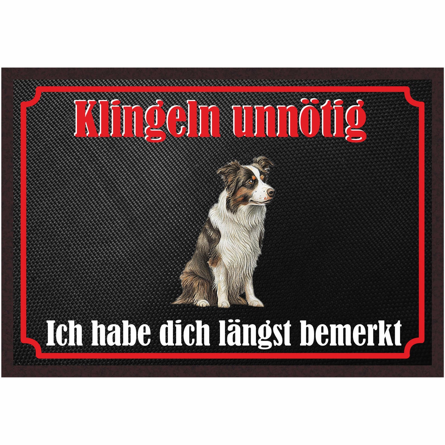 Fussmatte Hund - Border Collie - 50x35 cm mit lustigem Spruch