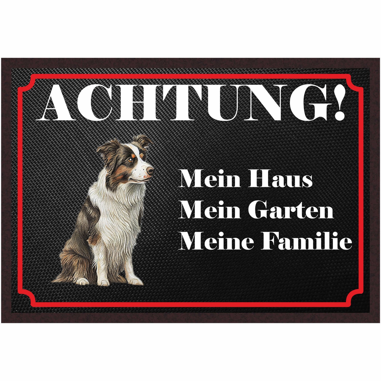 Fussmatte Hund - Border Collie - 50x35 cm mit lustigem Spruch