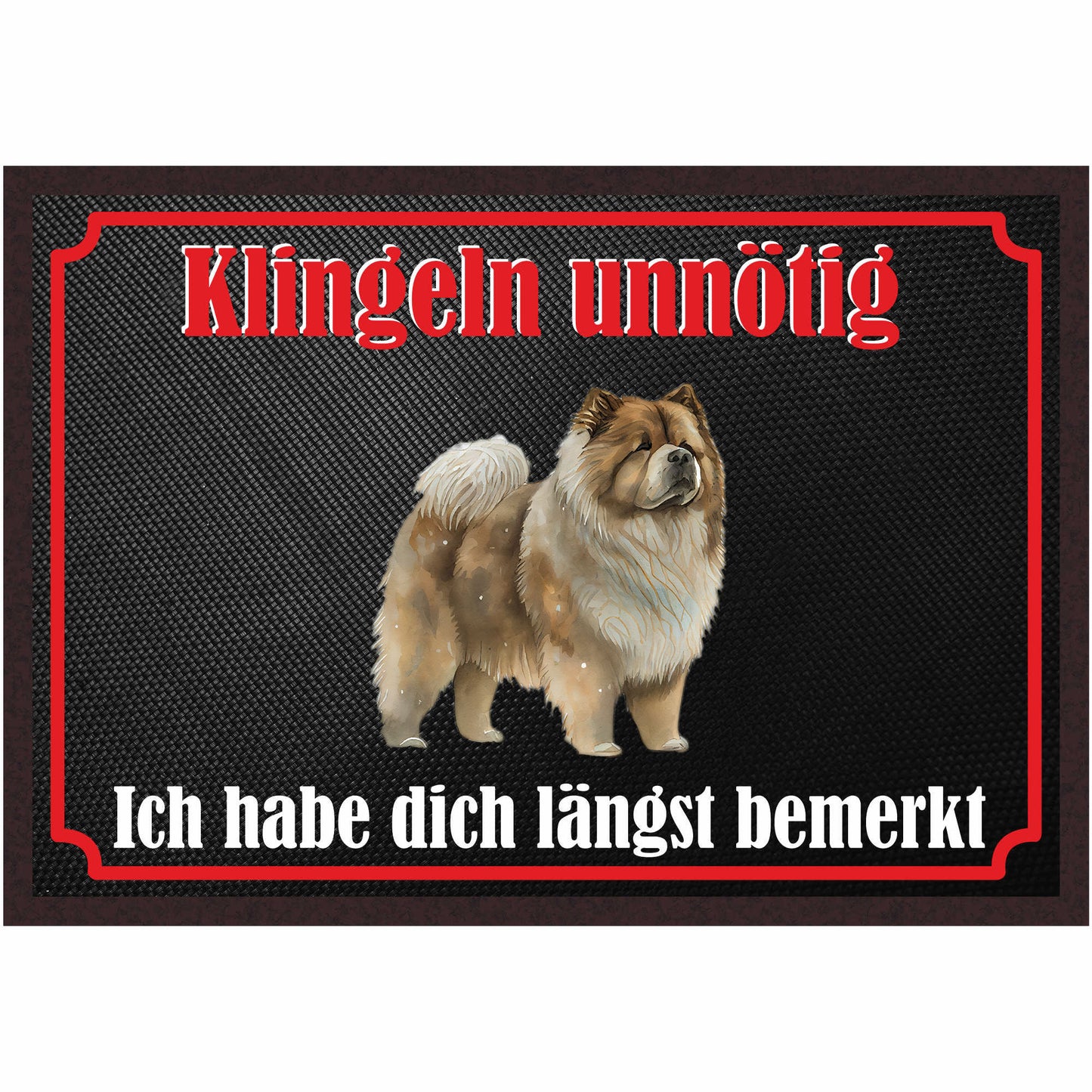 Fussmatte Hund - Chow-Chow - 50x35 cm mit lustigem Spruch