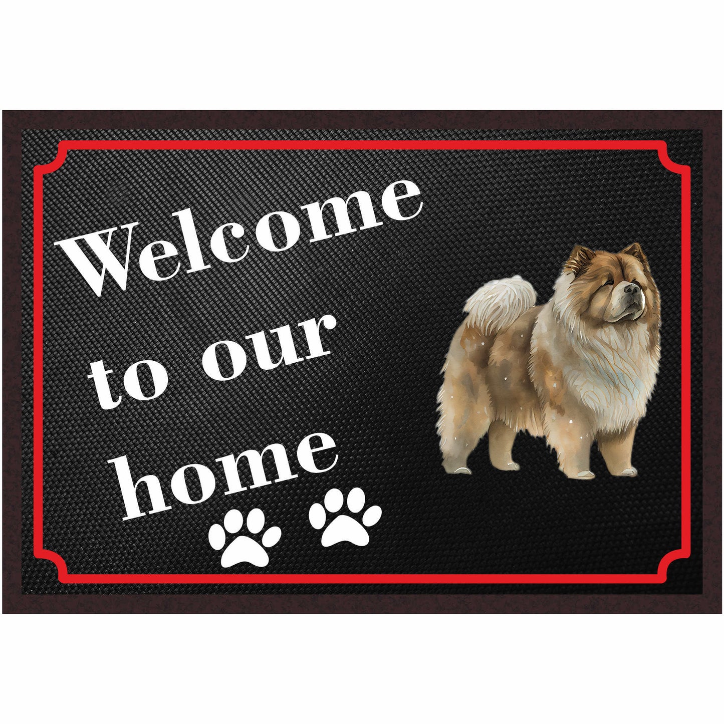 Fussmatte Hund - Chow-Chow - 50x35 cm mit lustigem Spruch