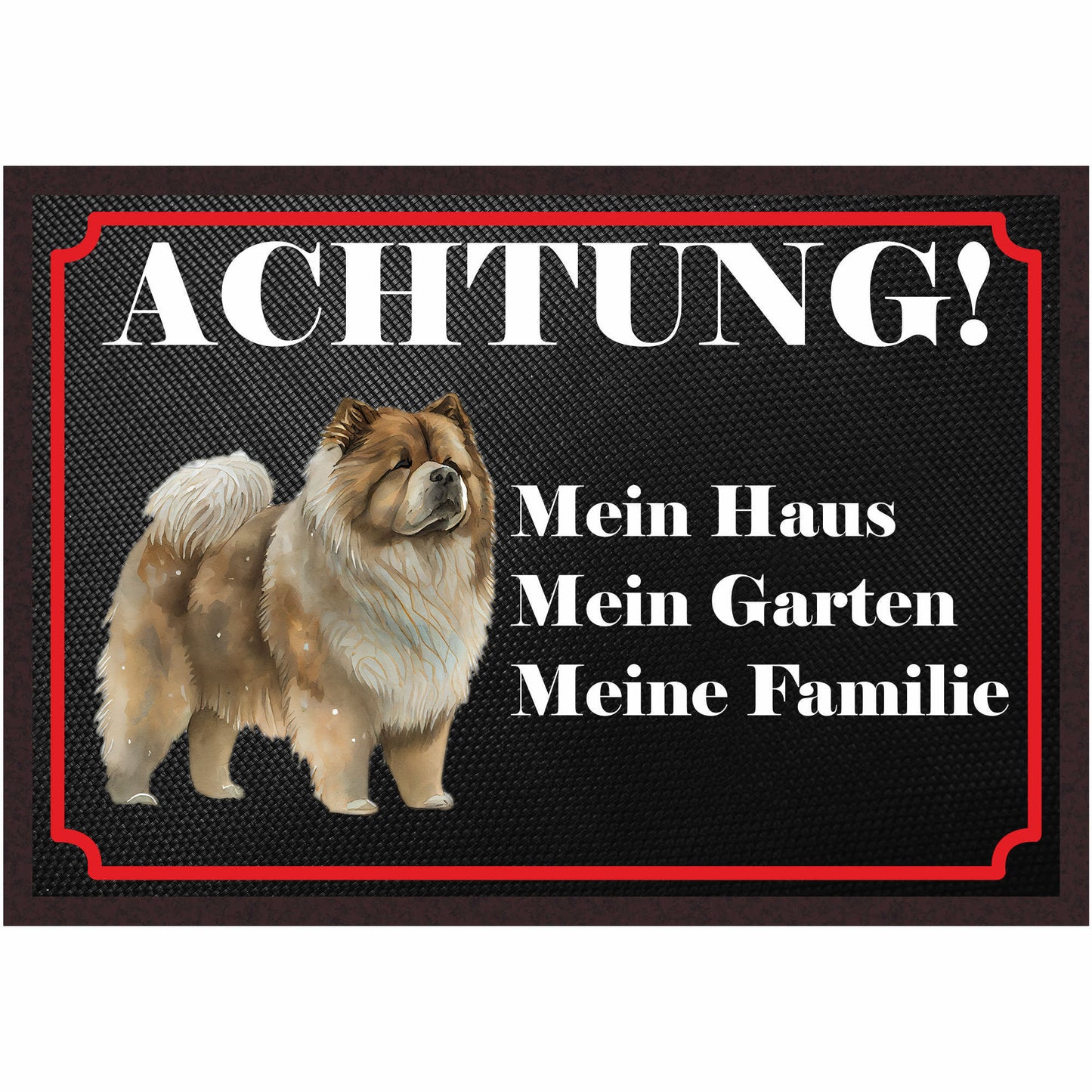 Fussmatte Hund - Chow-Chow - 50x35 cm mit lustigem Spruch