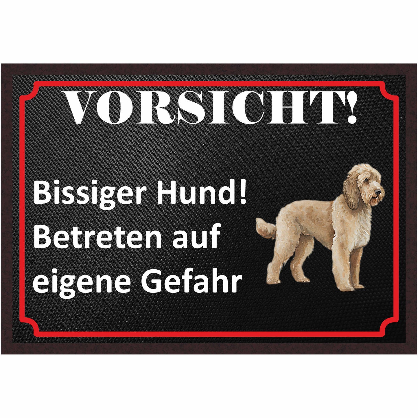 Fussmatte Hund - Goldendoodle - 50x35 cm mit lustigem Spruch
