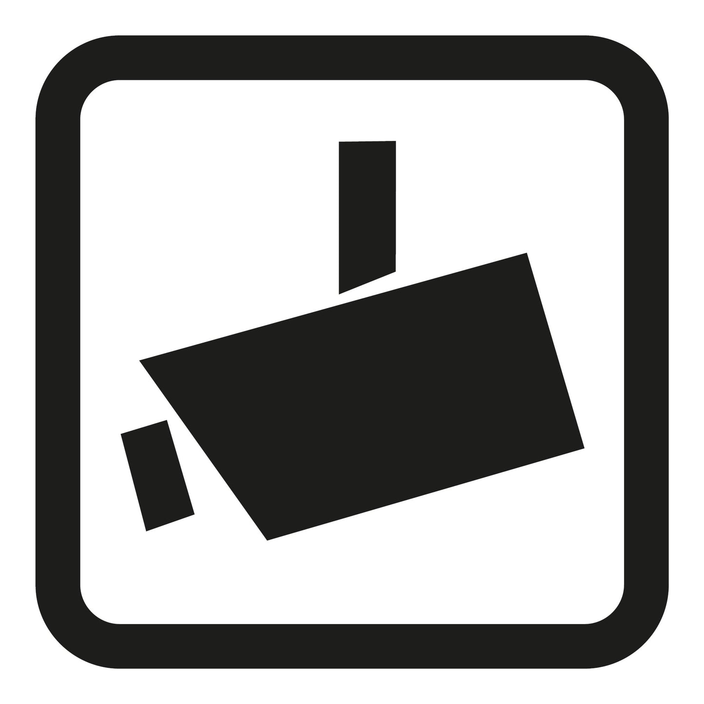 Autoaufkleber - Videoüberwacht - Videokamera - Sicherheit - Achtung Kamera - 120x120 mm