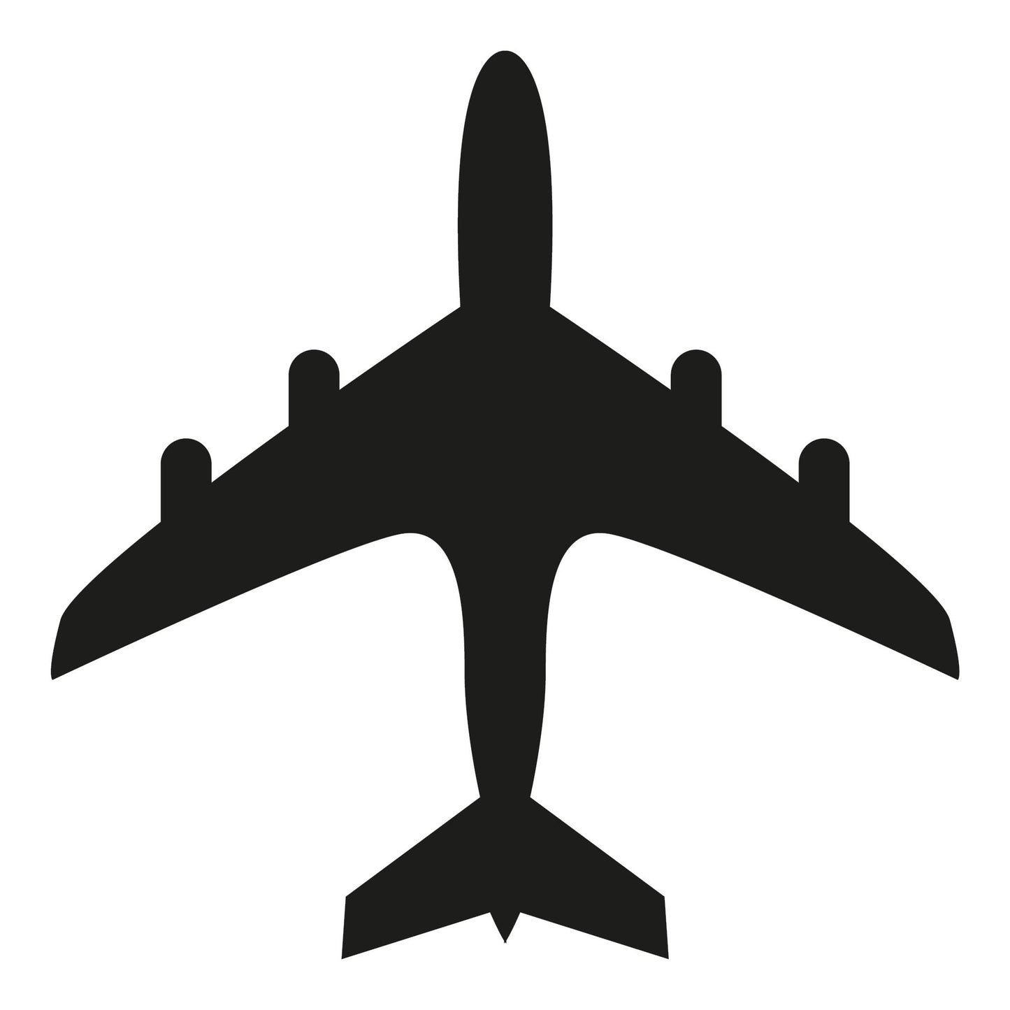 Autoaufkleber - Flugzeug - 120x120 mm