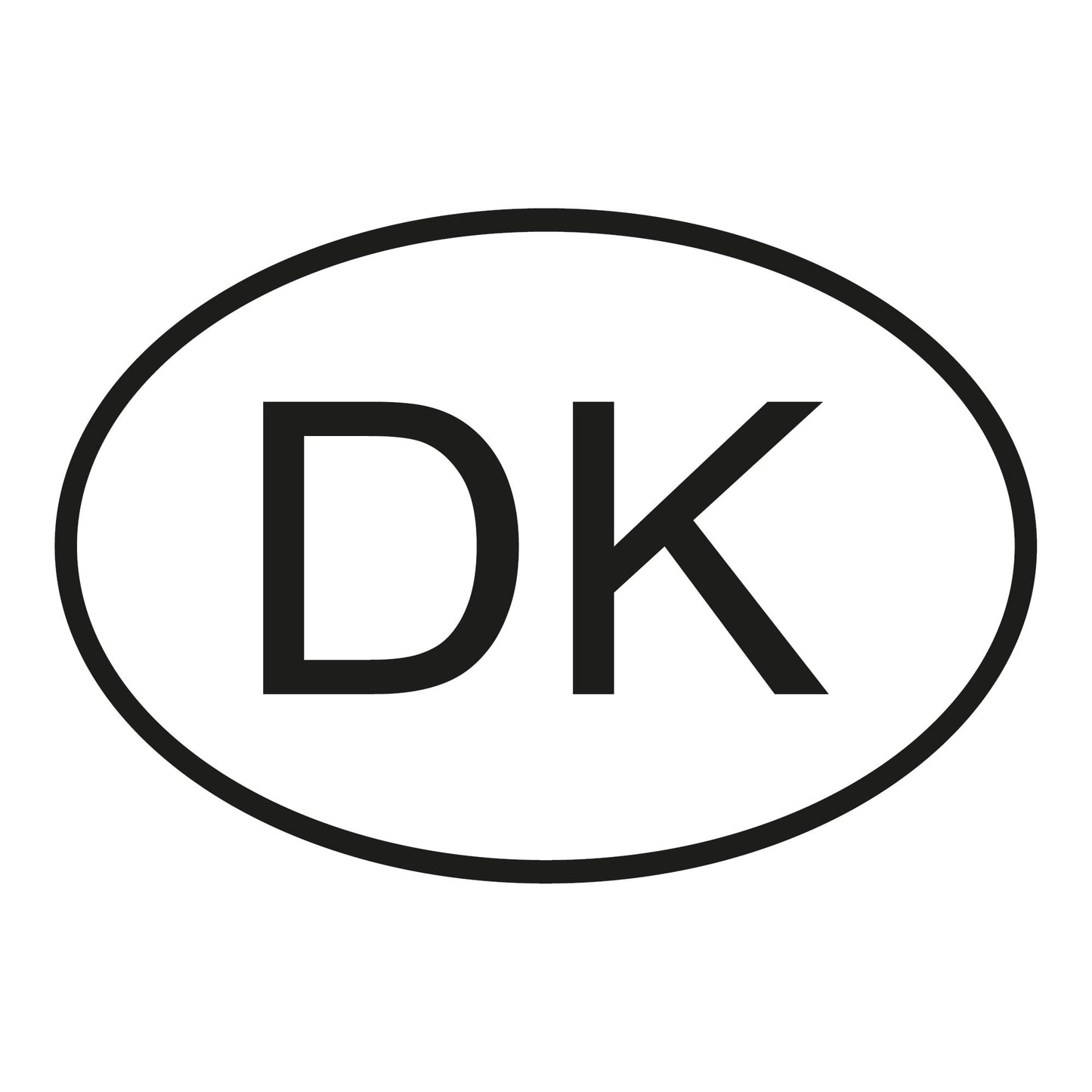 Autoaufkleber - Dänemark DK - 160x110 mm