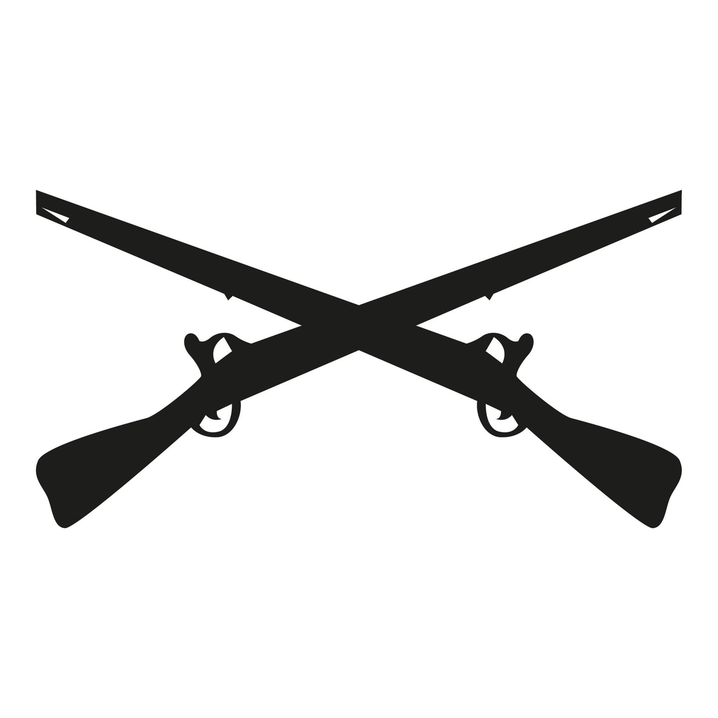 Autoaufkleber - gekreuzte Gewehre - 210x110 mm