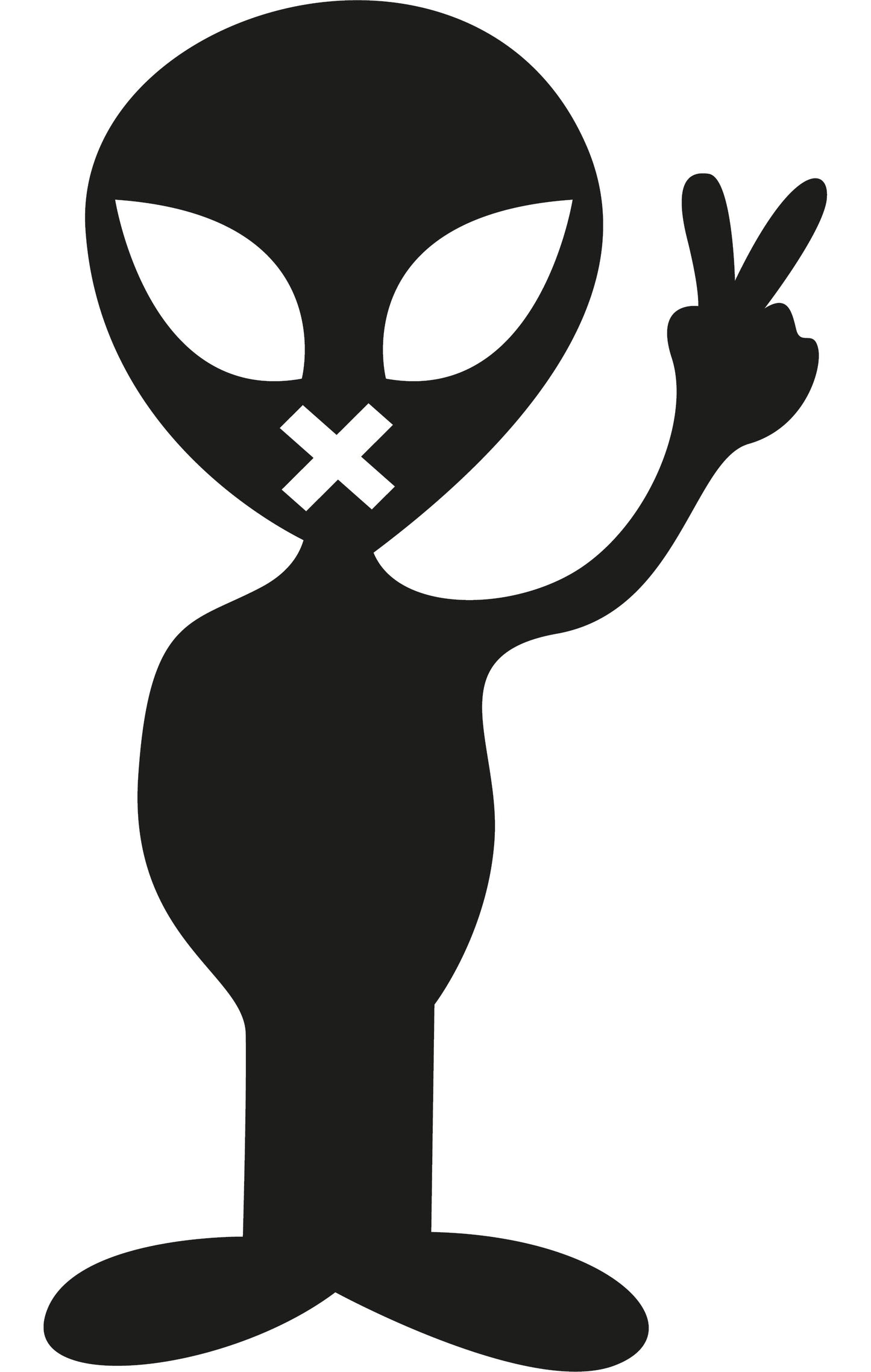 Autoaufkleber - Alien Peace - 210x120 mm