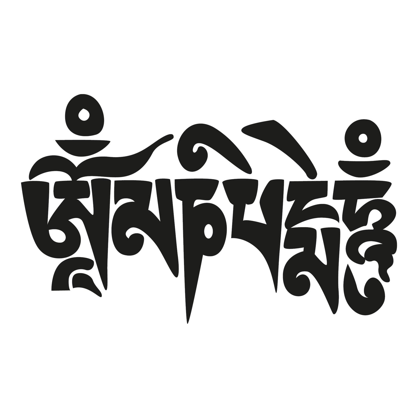 Autoaufkleber - Om Mani Padme Hum - 180x110 mm