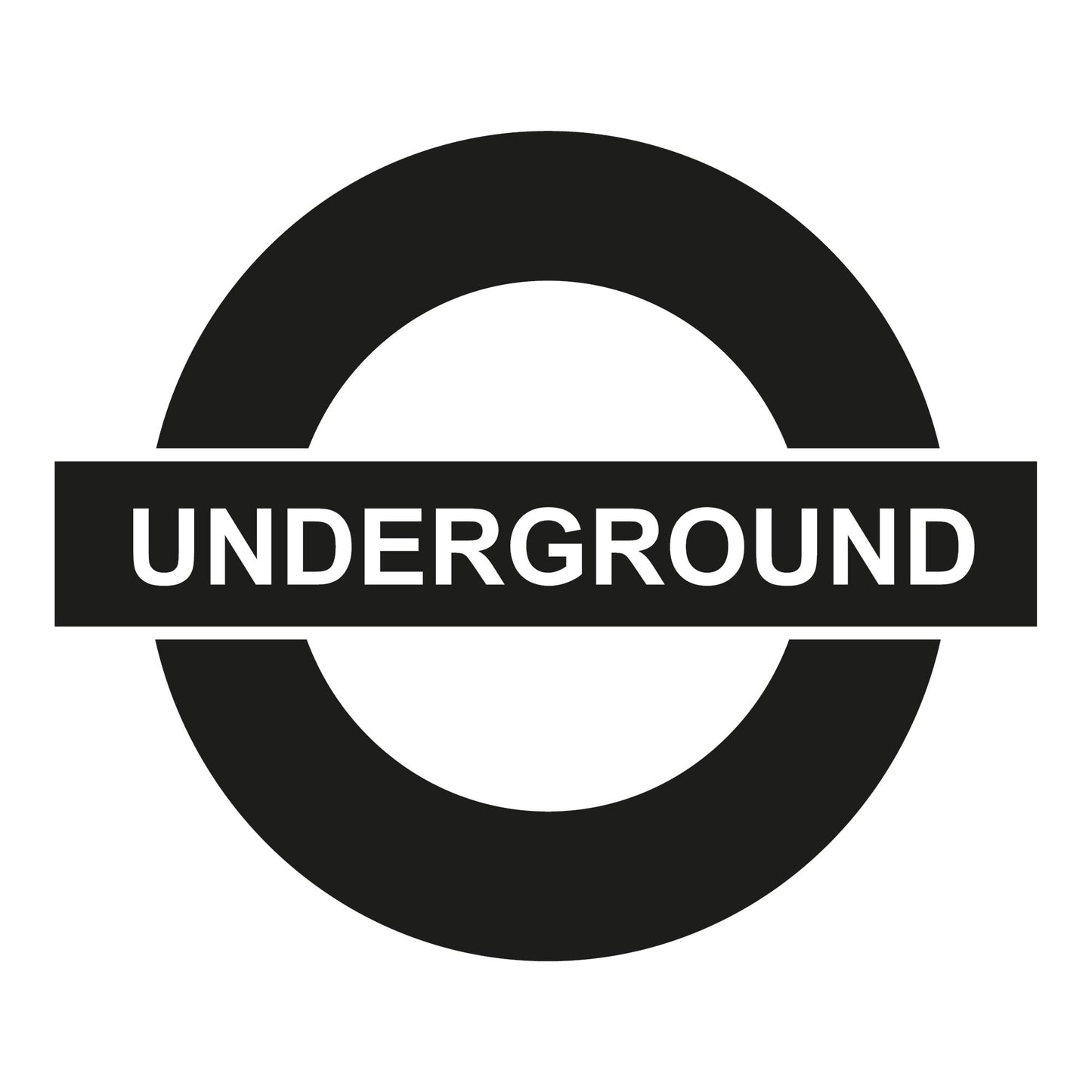 Autoaufkleber - Underground - 120x120 mm