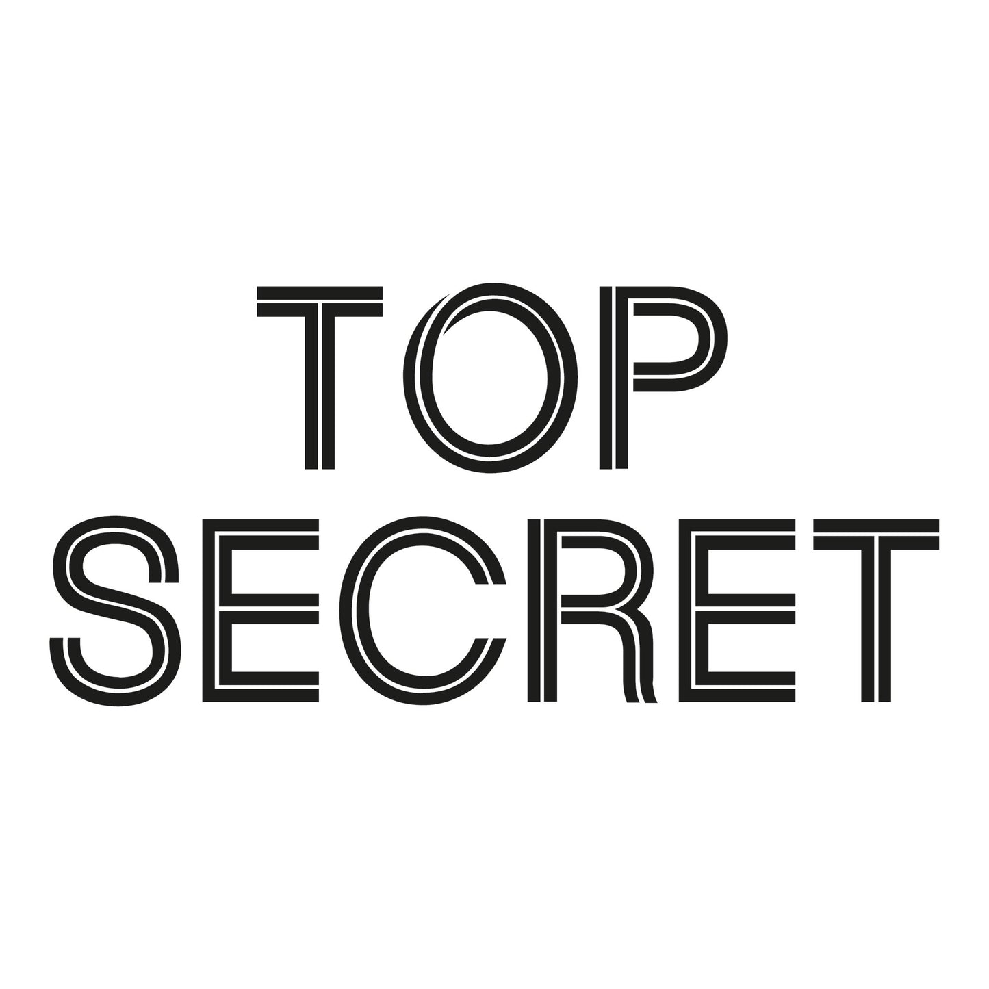 Autoaufkleber - Top Secret - 210x100 mm
