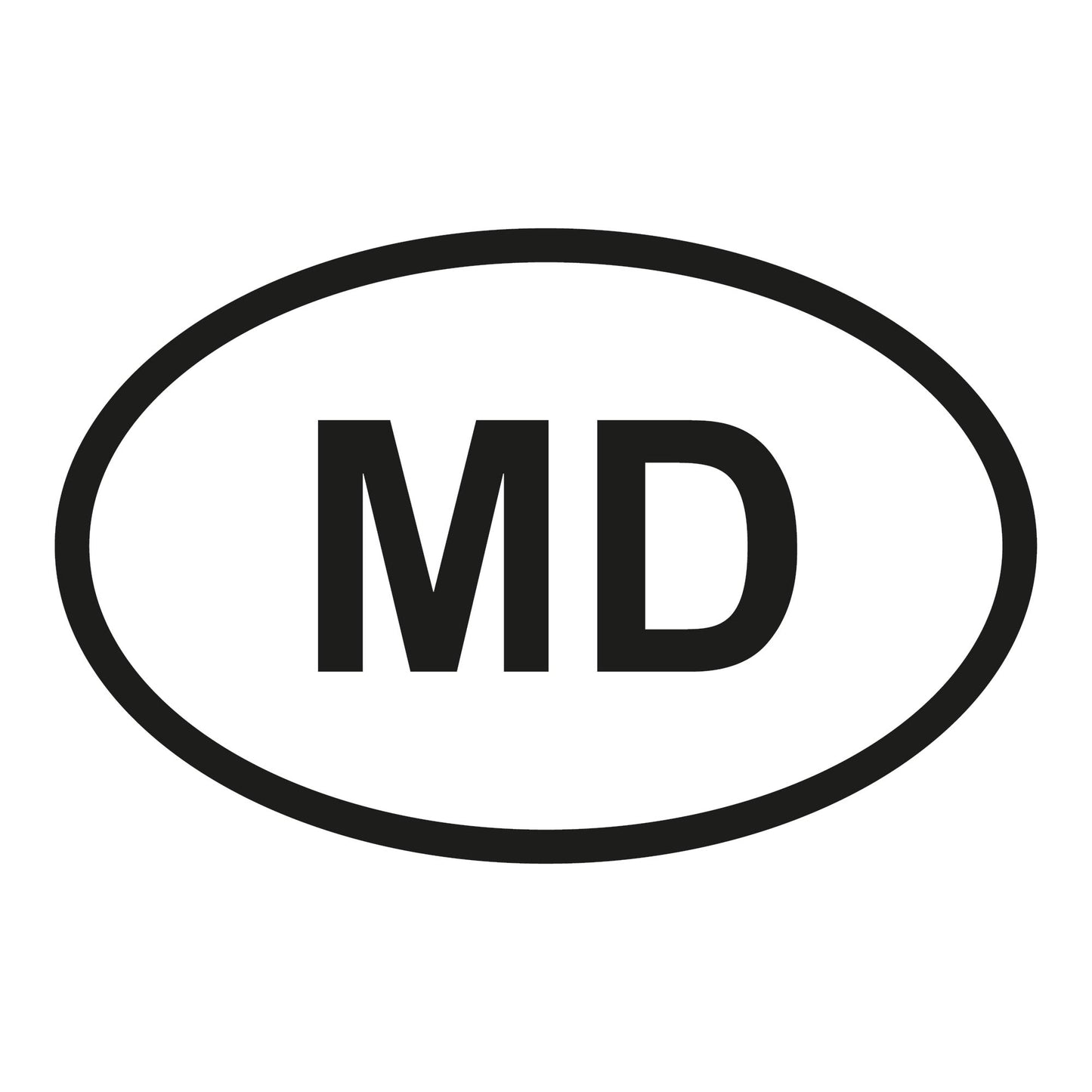 Autoaufkleber - Moldawien MD - 110x70 mm