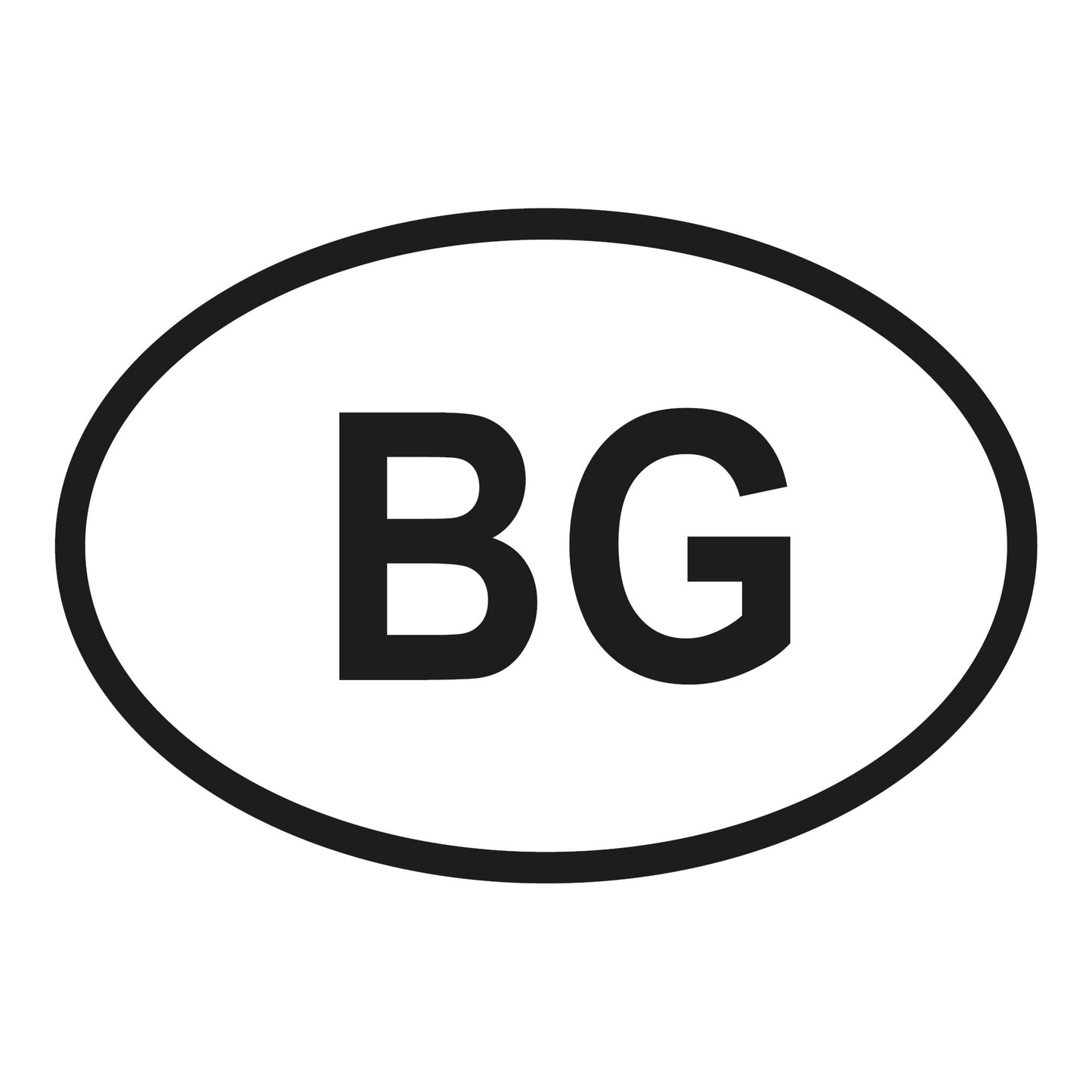 Autoaufkleber - Bulgarien BG - 160x110 mm