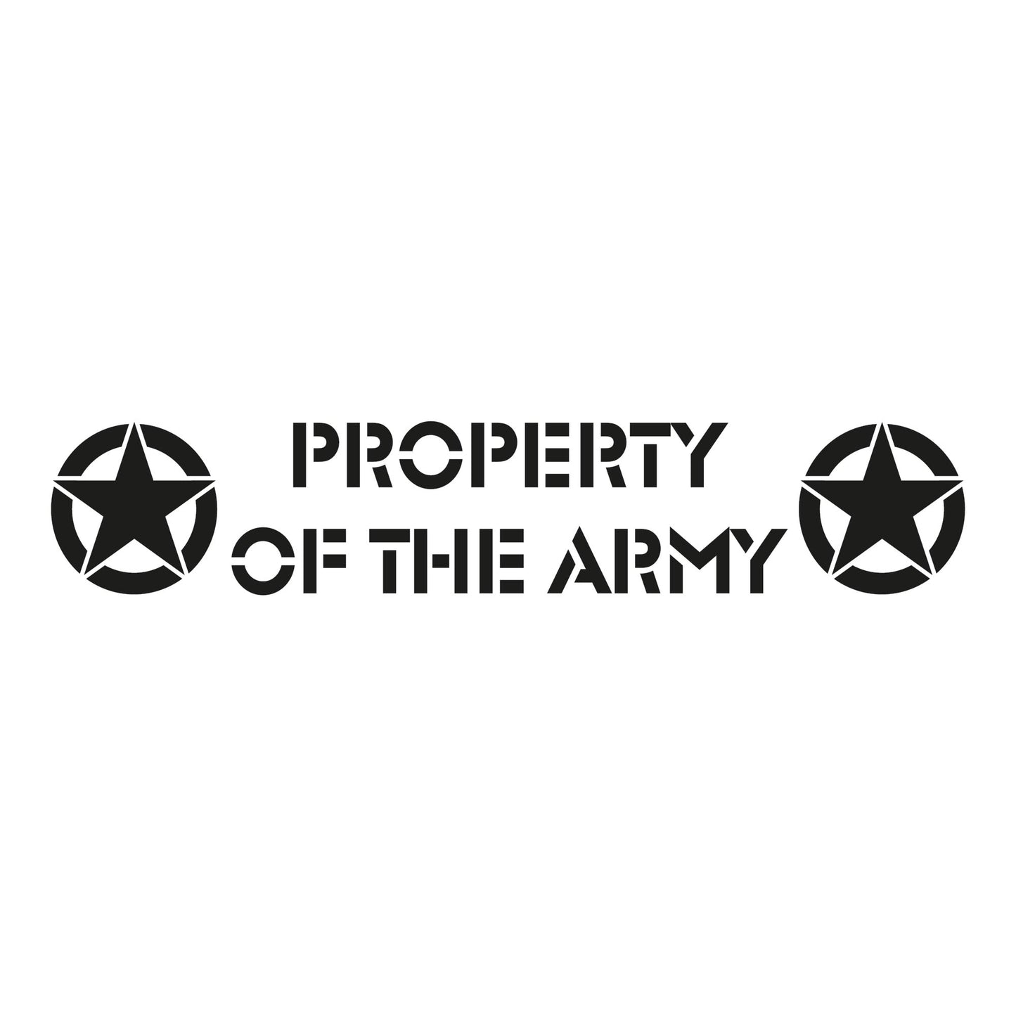 Autoaufkleber - Property of Army - 200x40 mm