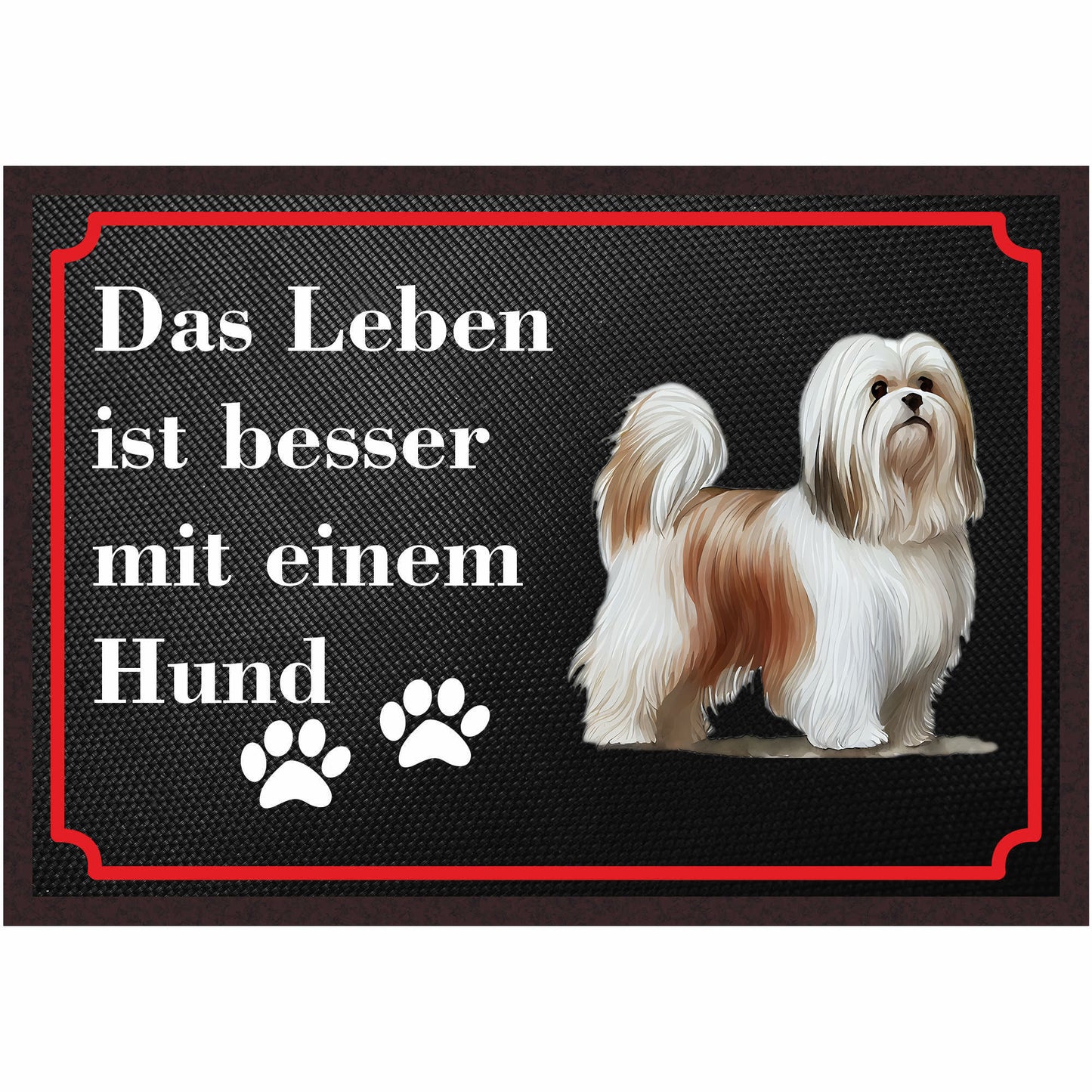Fussmatte Hund - Malteser - 50x35 cm mit lustigem Spruch
