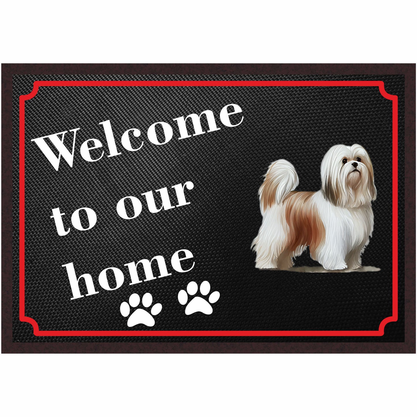 Fussmatte Hund - Malteser - 50x35 cm mit lustigem Spruch