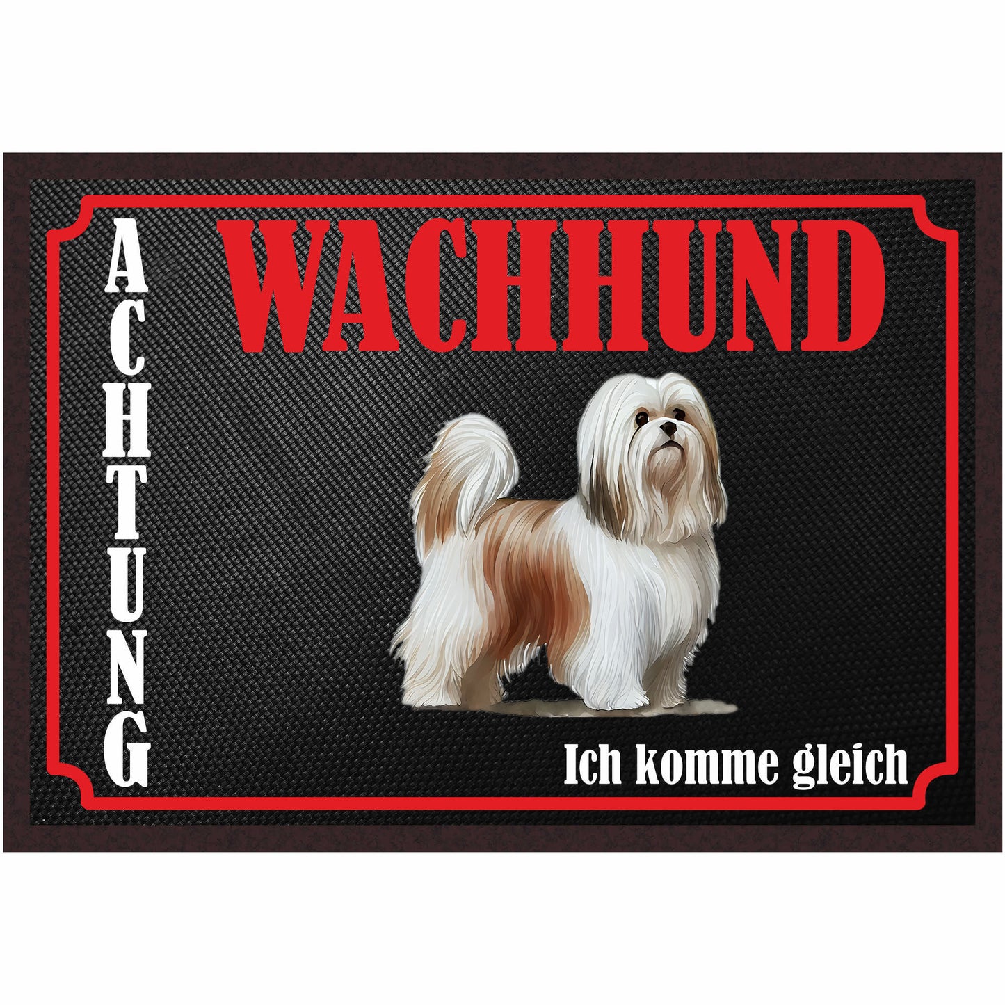 Fussmatte Hund - Malteser - 50x35 cm mit lustigem Spruch