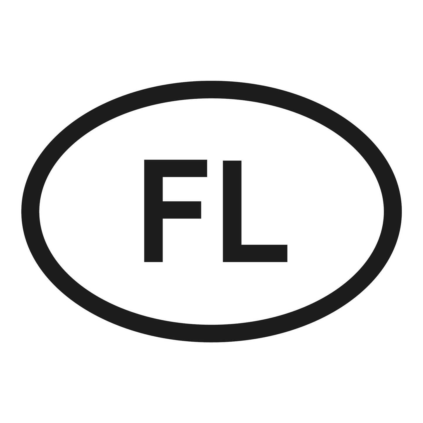 Autoaufkleber - Liechtenstein FL - 160x110mm