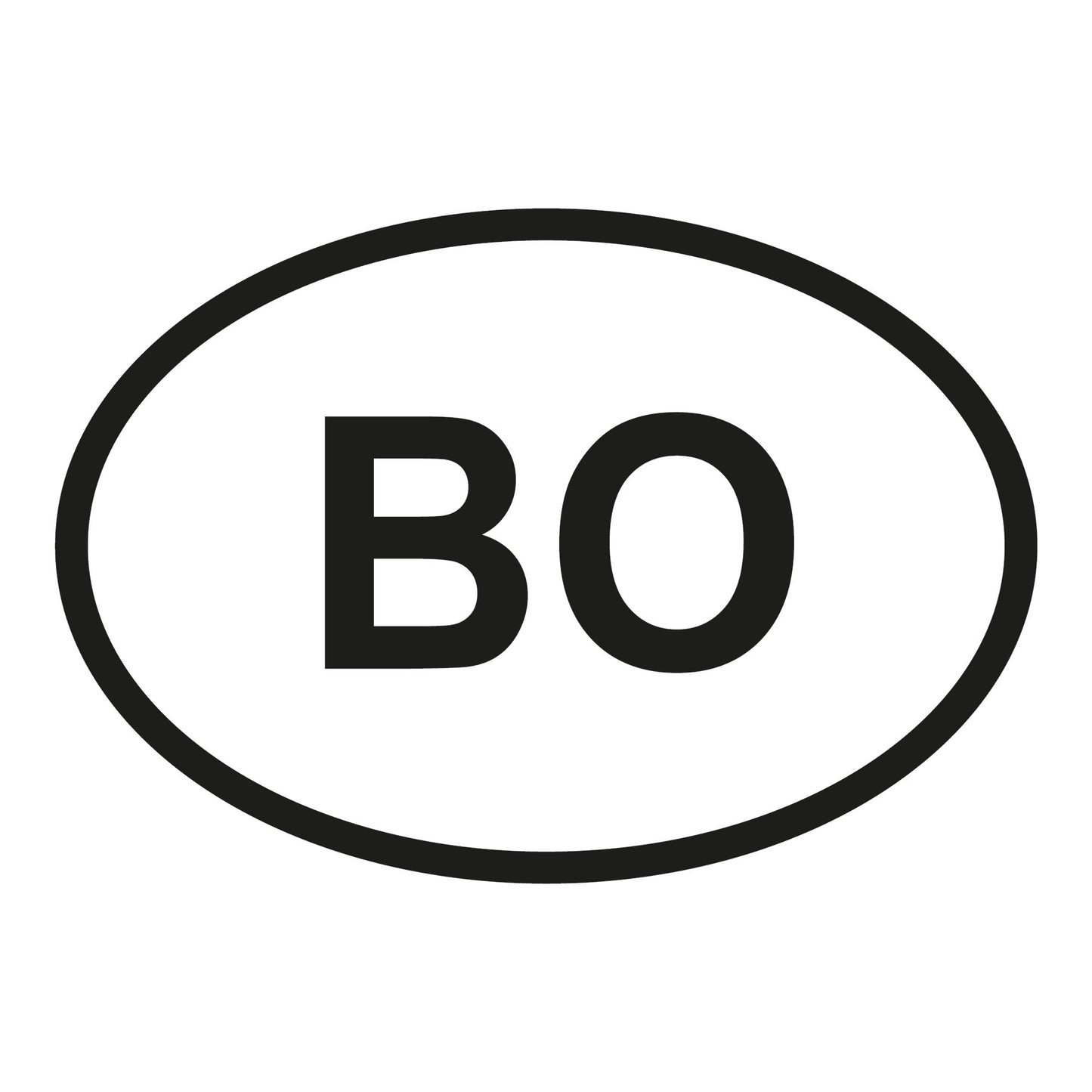 Autoaufkleber - Bolivien BO - 160x110mm