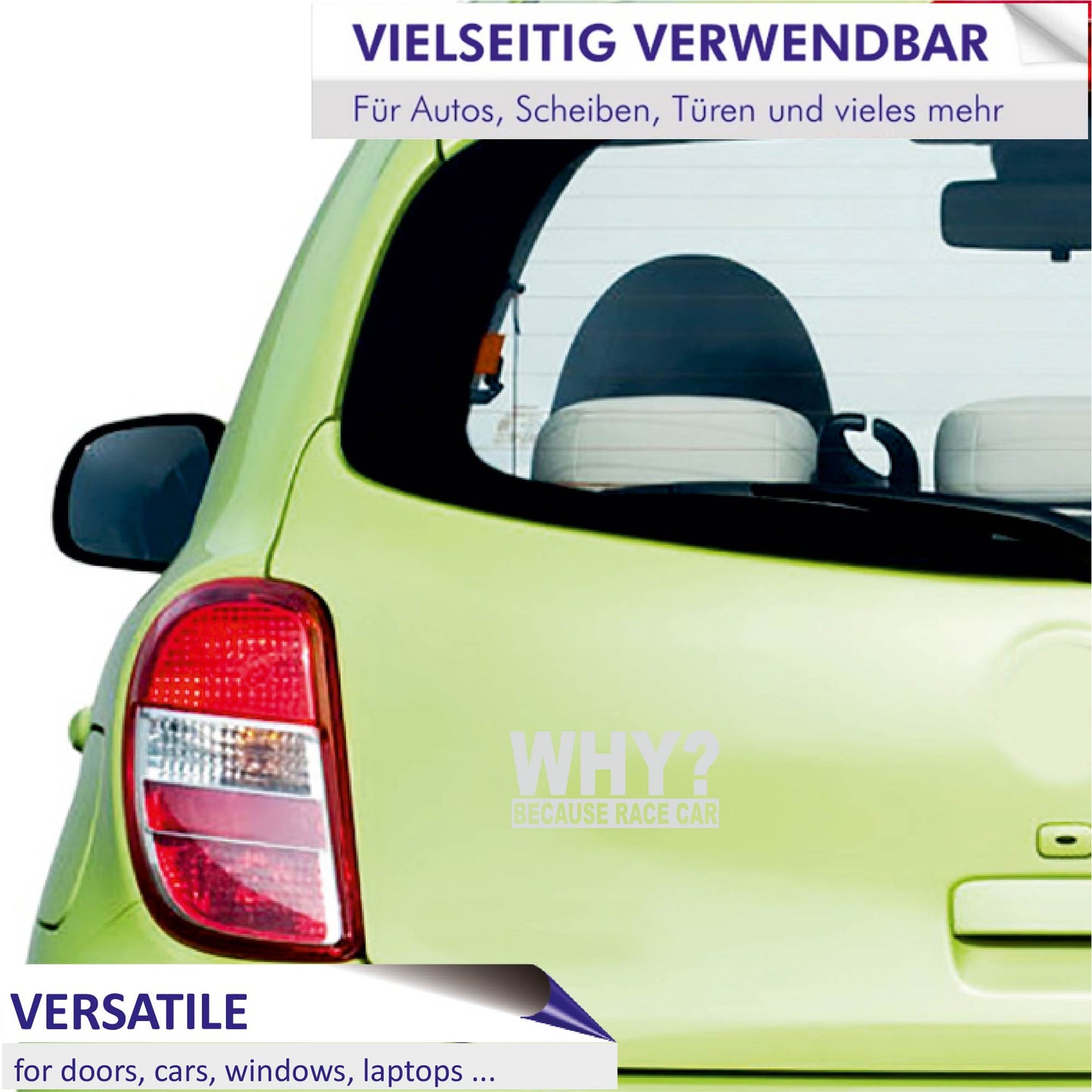 Autoaufkleber - Because Race Ca - 150x70mm