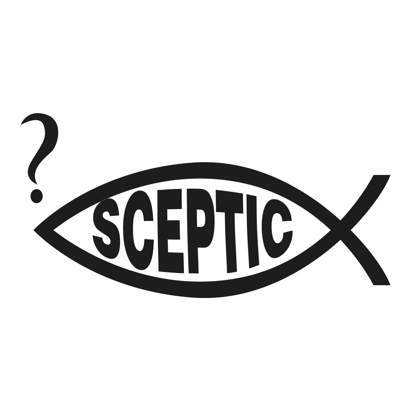 Autoaufkleber - Sceptic Fisch 160x80mm