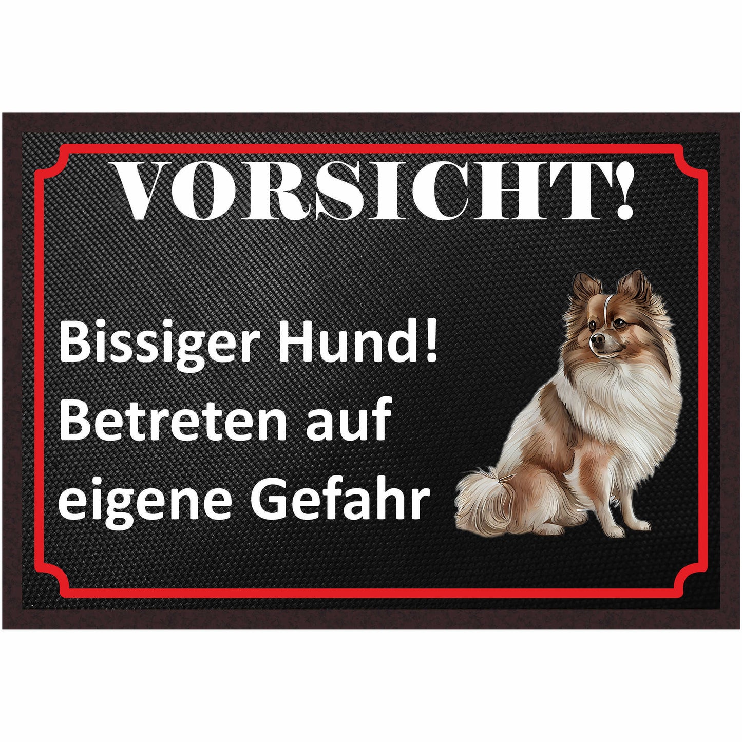 Fussmatte Hund - Pomerian - 50x35 cm mit lustigem Spruch