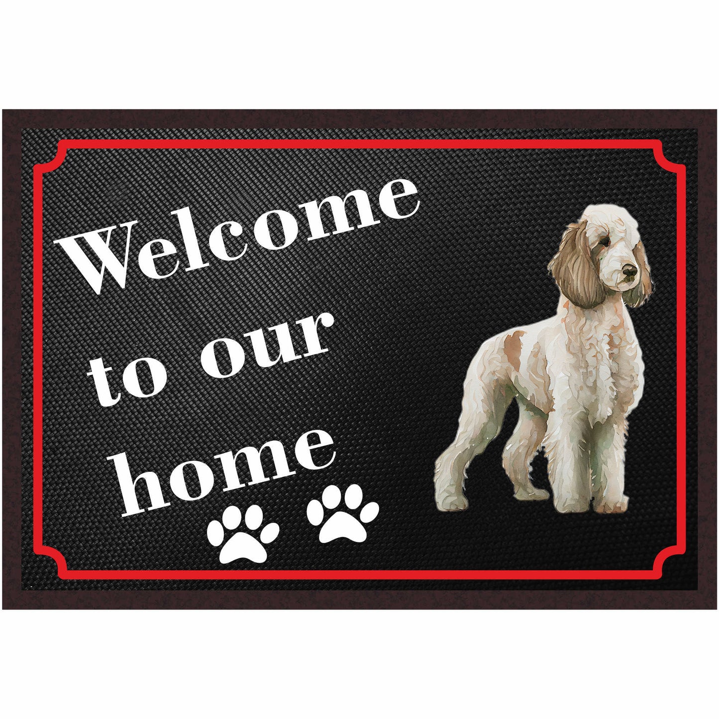 Fussmatte Hund - Pudel - 50x35 cm mit lustigem Spruch