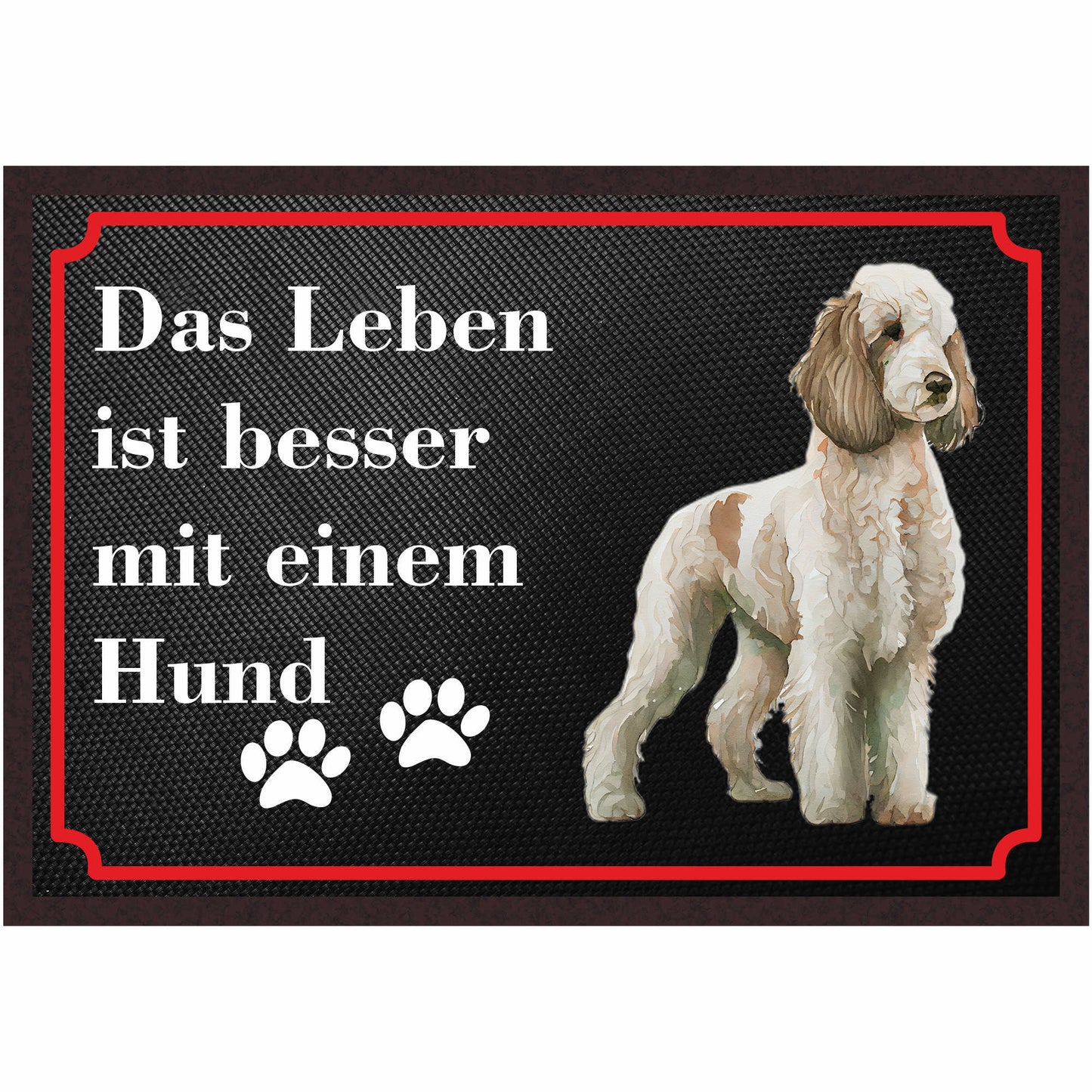 Fussmatte Hund - Pudel - 50x35 cm mit lustigem Spruch