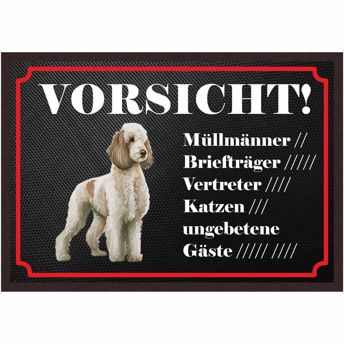 Fussmatte Hund - Pudel - 50x35 cm mit lustigem Spruch