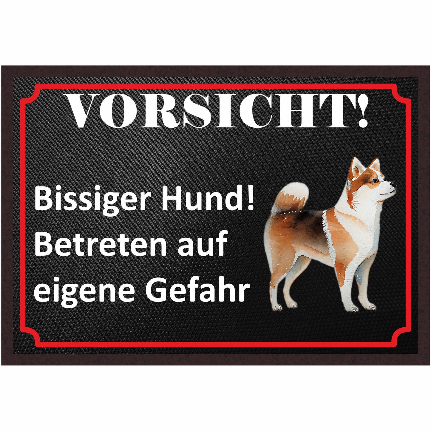 Fussmatte Hund - Shiba Inu - 50x35 cm mit lustigem Spruch