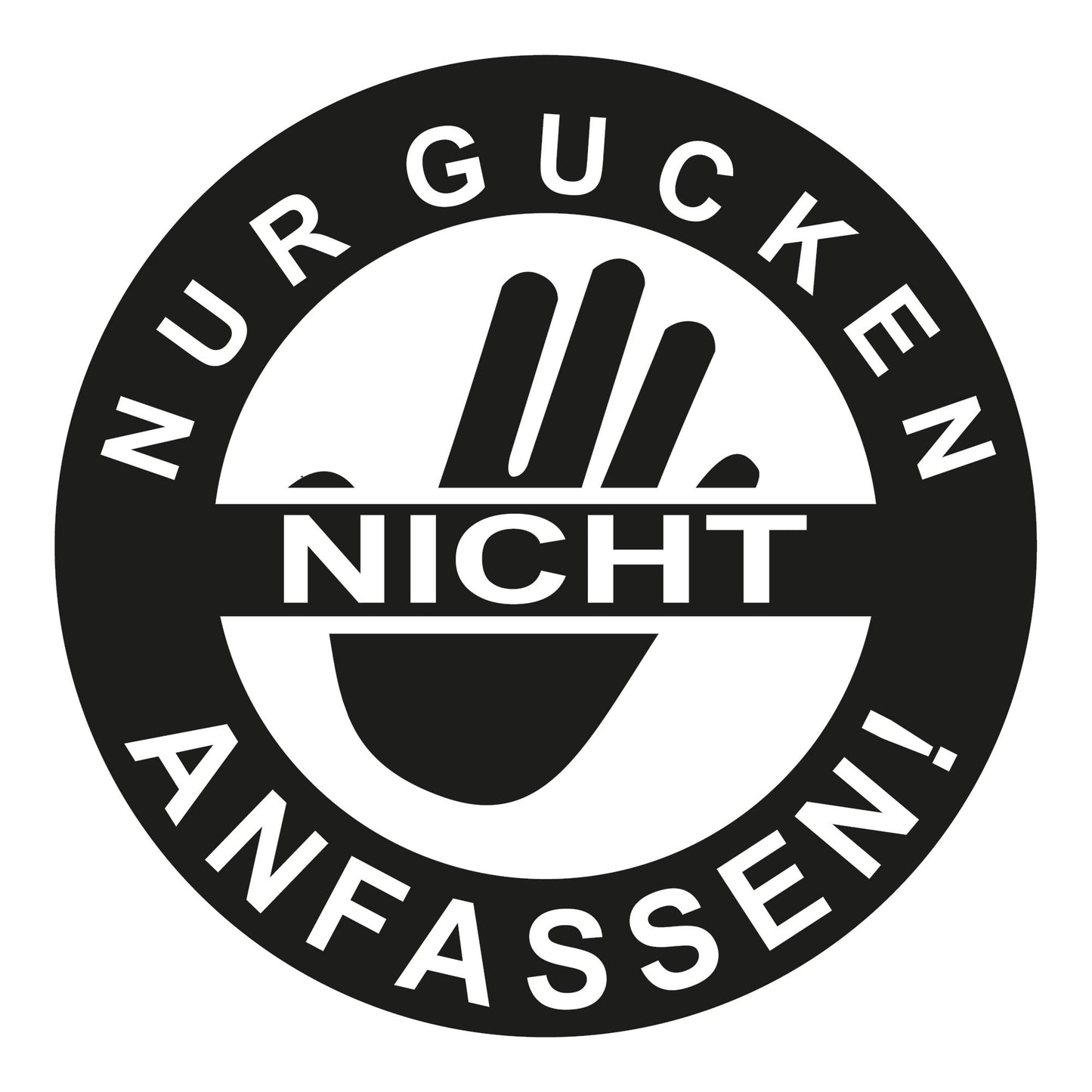 Autoaufkleber - Nur gucken nicht anfassen! 210x210mm